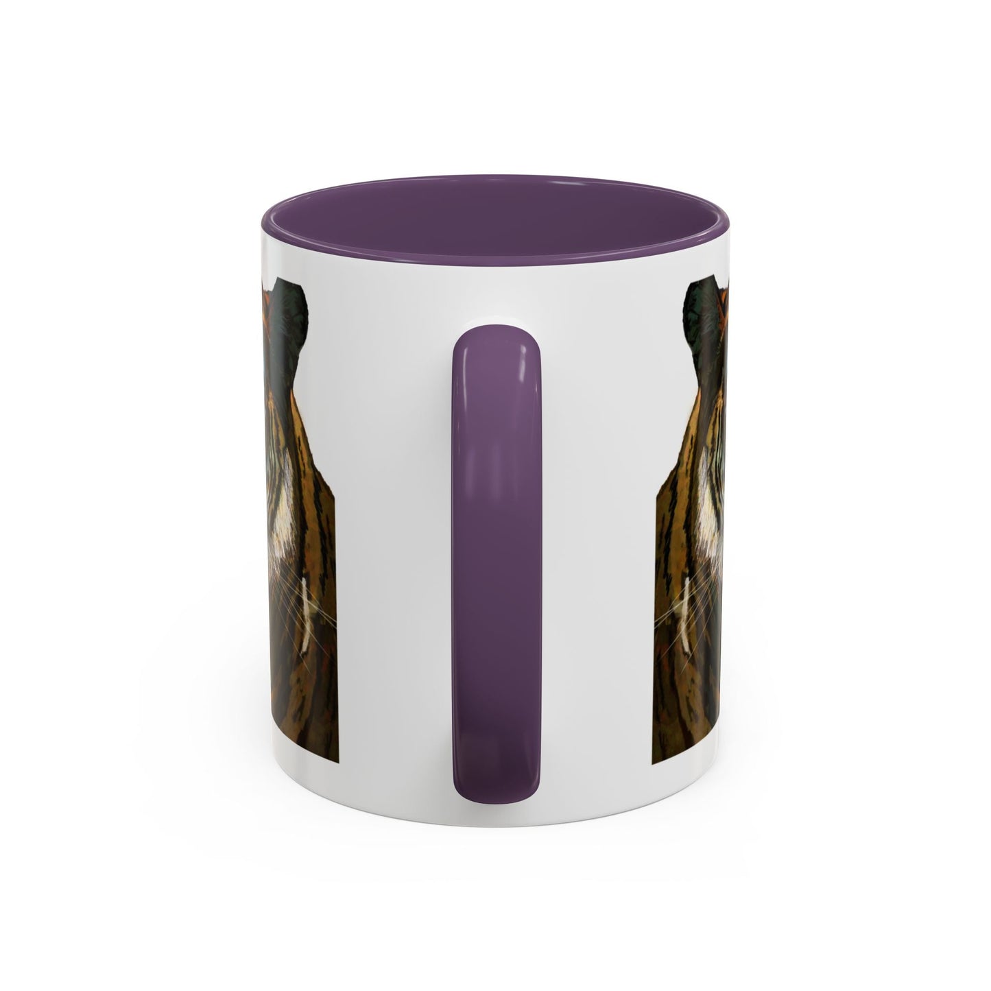 Majestic Tiger Two Tone Ceramic Coffee Mug - 11 oz & 15 oz - Blue Cava