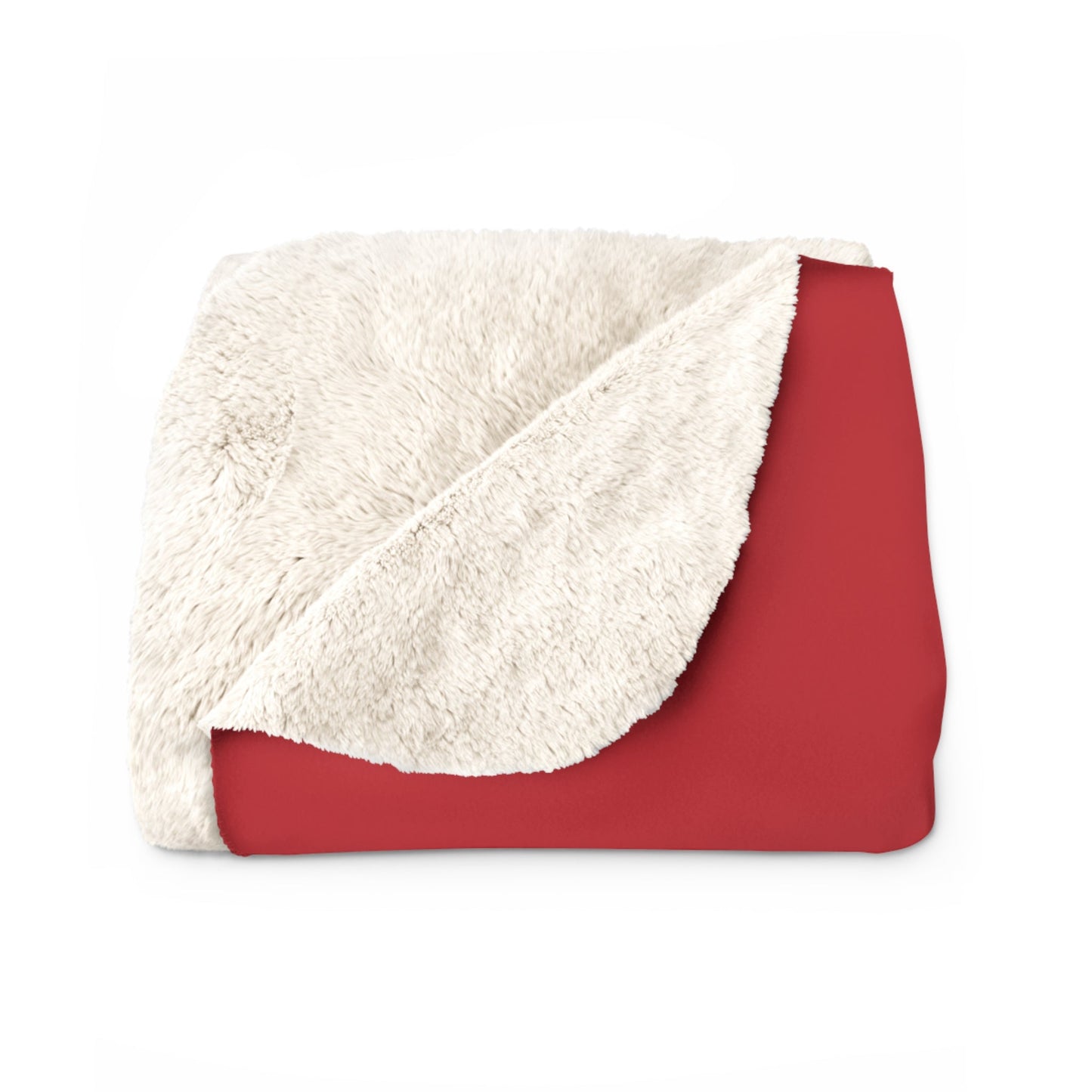 60" x 80" Merry and Bright sherpa blanket folded