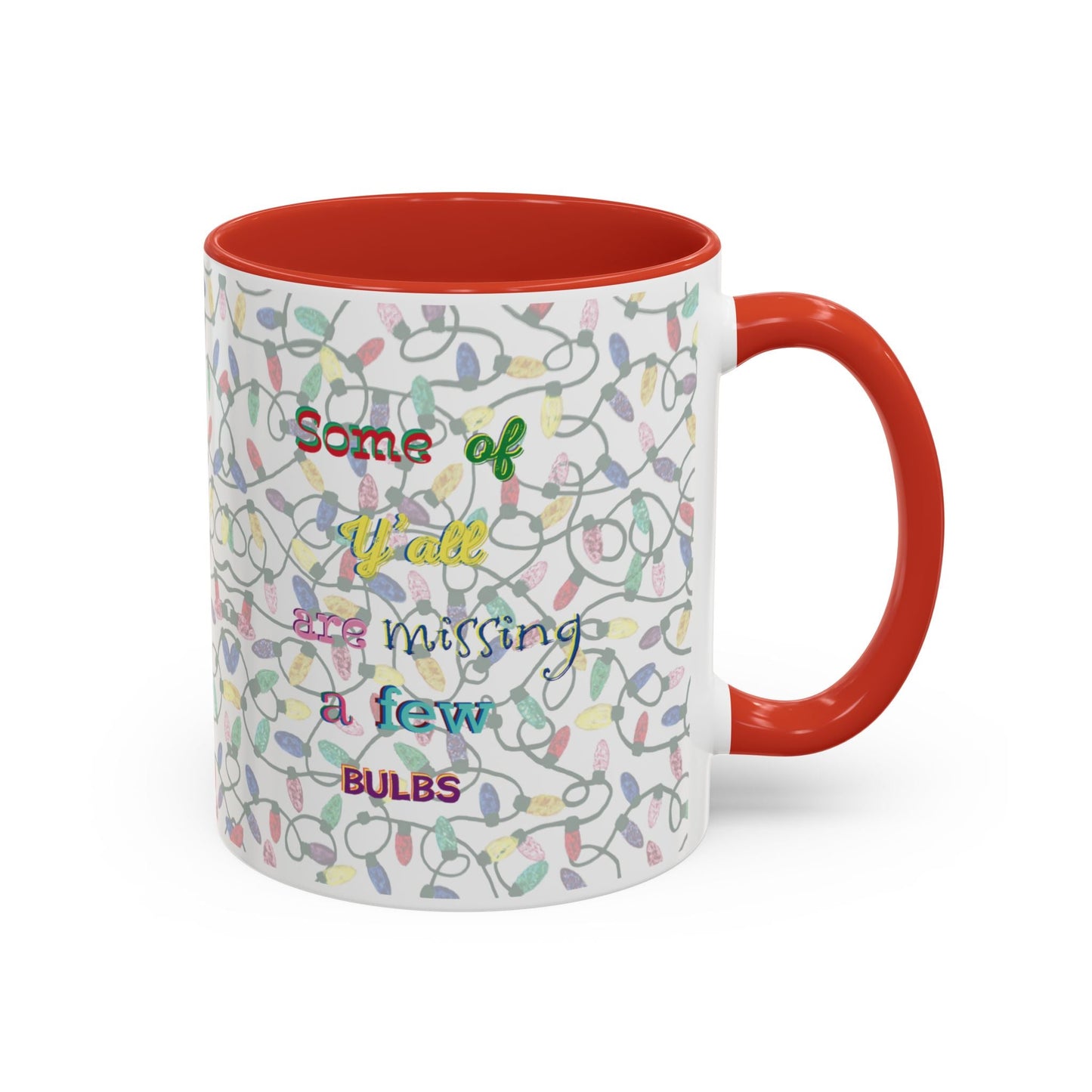 Missing Bulbs Christmas Accent Coffee Mug (11 oz & 15oz) - Blue Cava