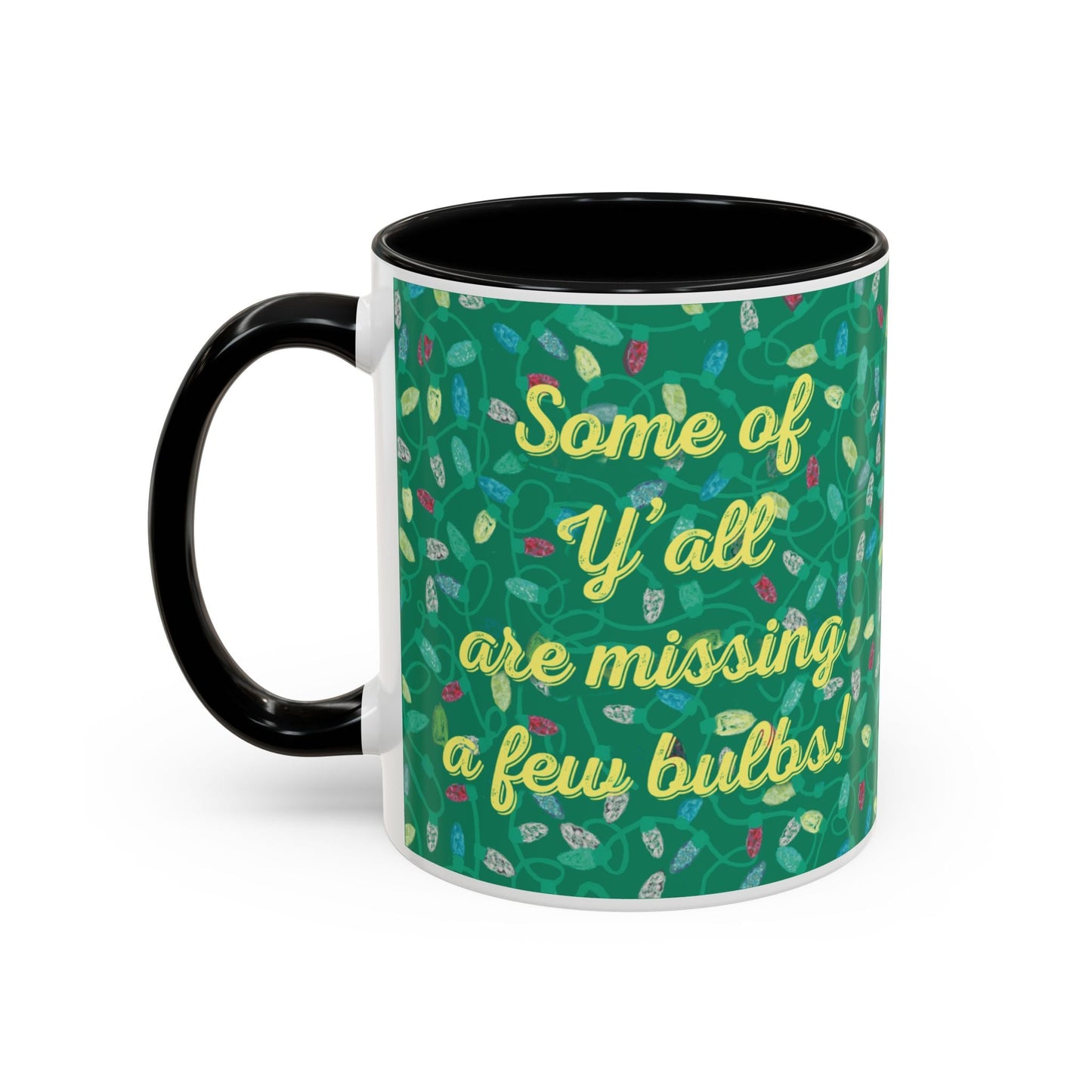 Missing Christmas Bulbs Accent Coffee Mug (11os & 15oz) - Blue Cava