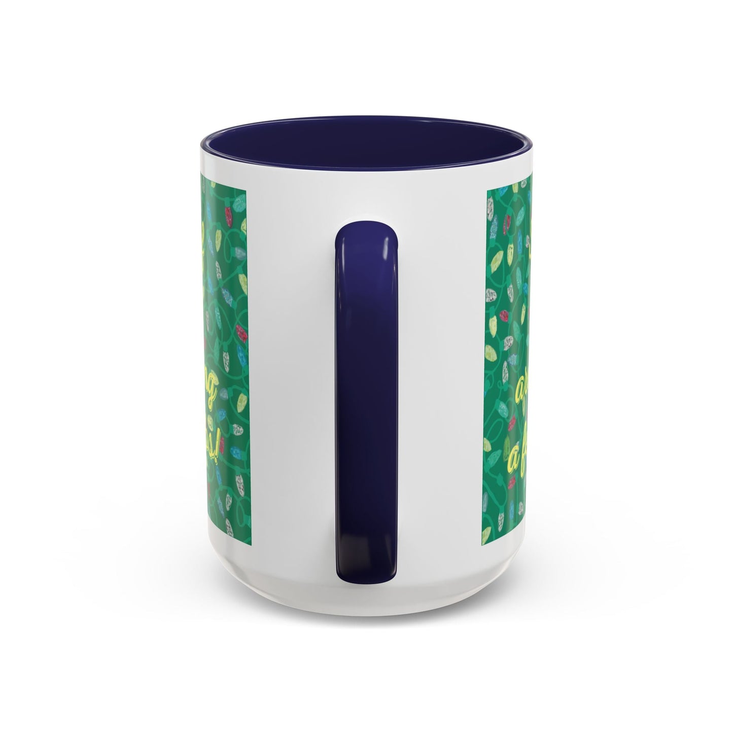 Missing Christmas Bulbs Accent Coffee Mug (11os & 15oz) - Blue Cava
