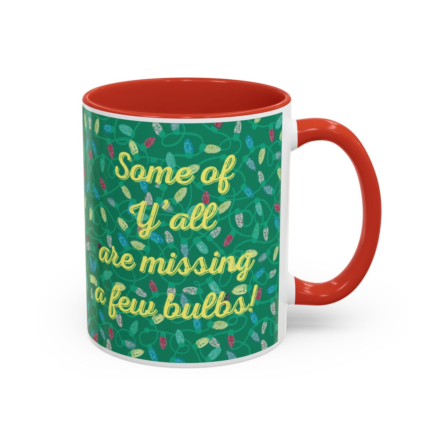Missing Christmas Bulbs Accent Coffee Mug (11os & 15oz) - Blue Cava