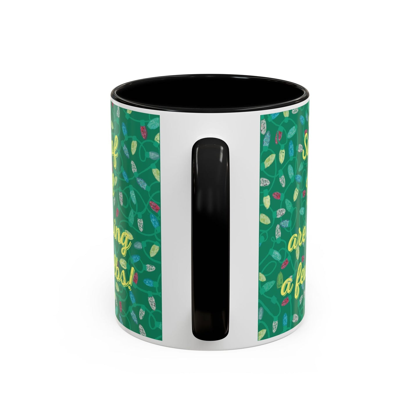 Missing Christmas Bulbs Accent Coffee Mug (11os & 15oz) - Blue Cava