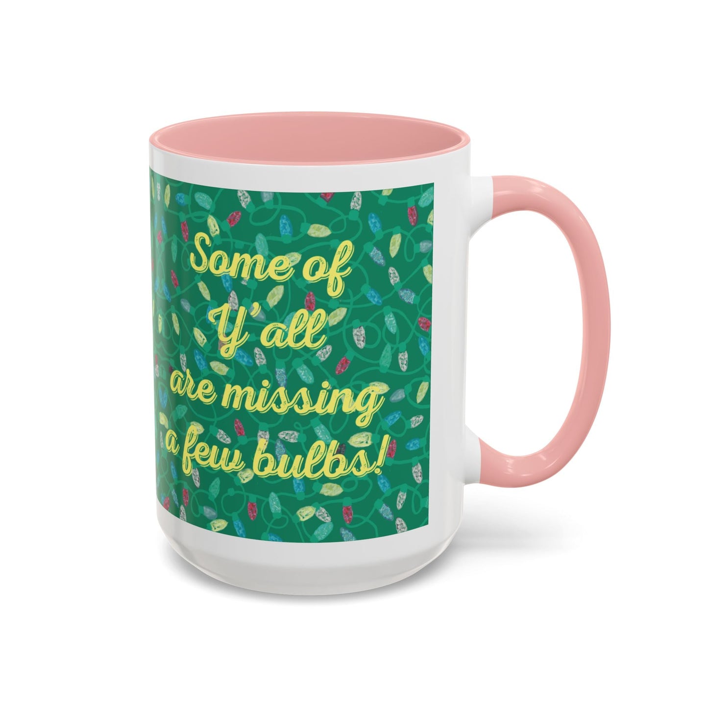 Missing Christmas Bulbs Accent Coffee Mug (11os & 15oz) - Blue Cava