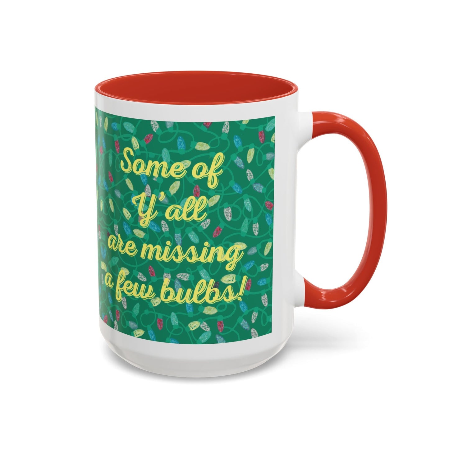 Missing Christmas Bulbs Accent Coffee Mug (11os & 15oz) - Blue Cava