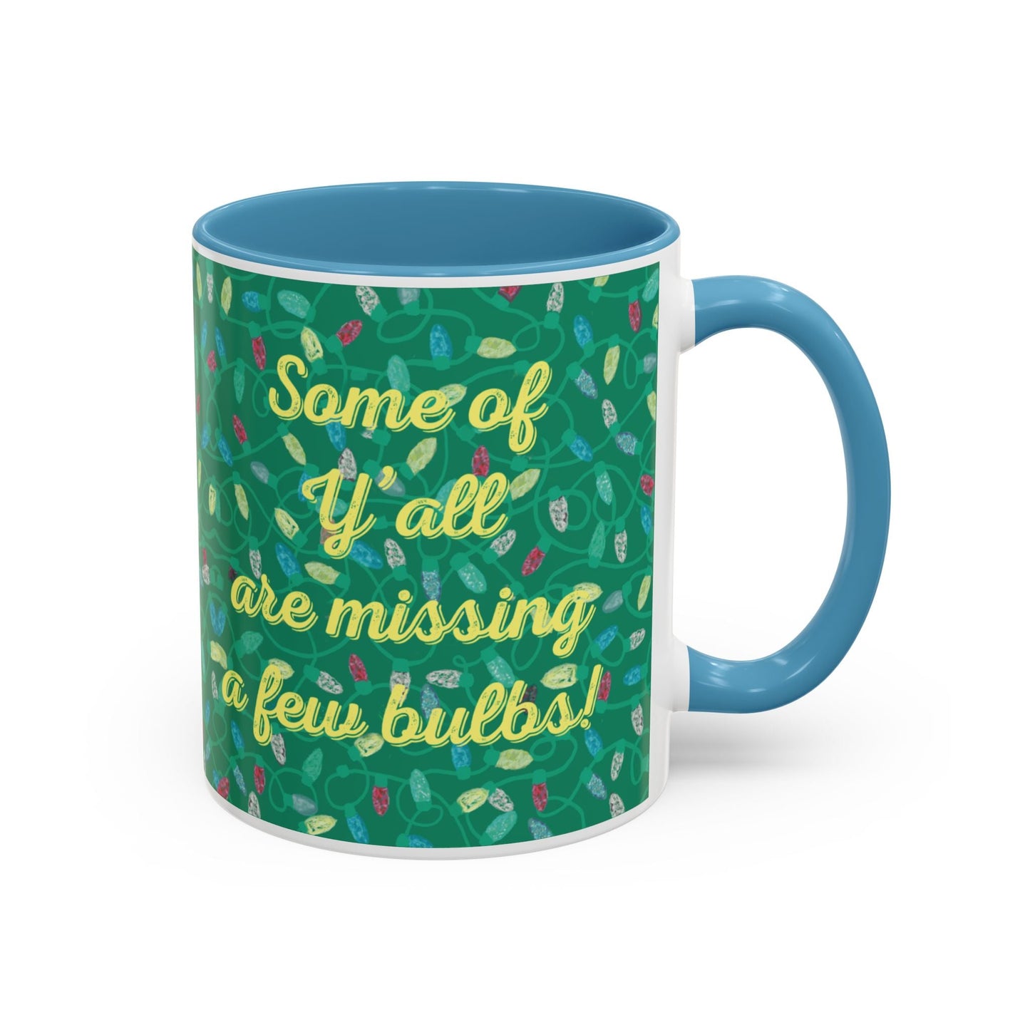 Missing Christmas Bulbs Accent Coffee Mug (11os & 15oz) - Blue Cava