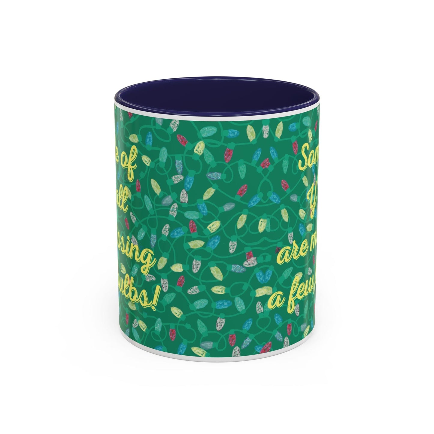 Missing Christmas Bulbs Accent Coffee Mug (11os & 15oz) - Blue Cava