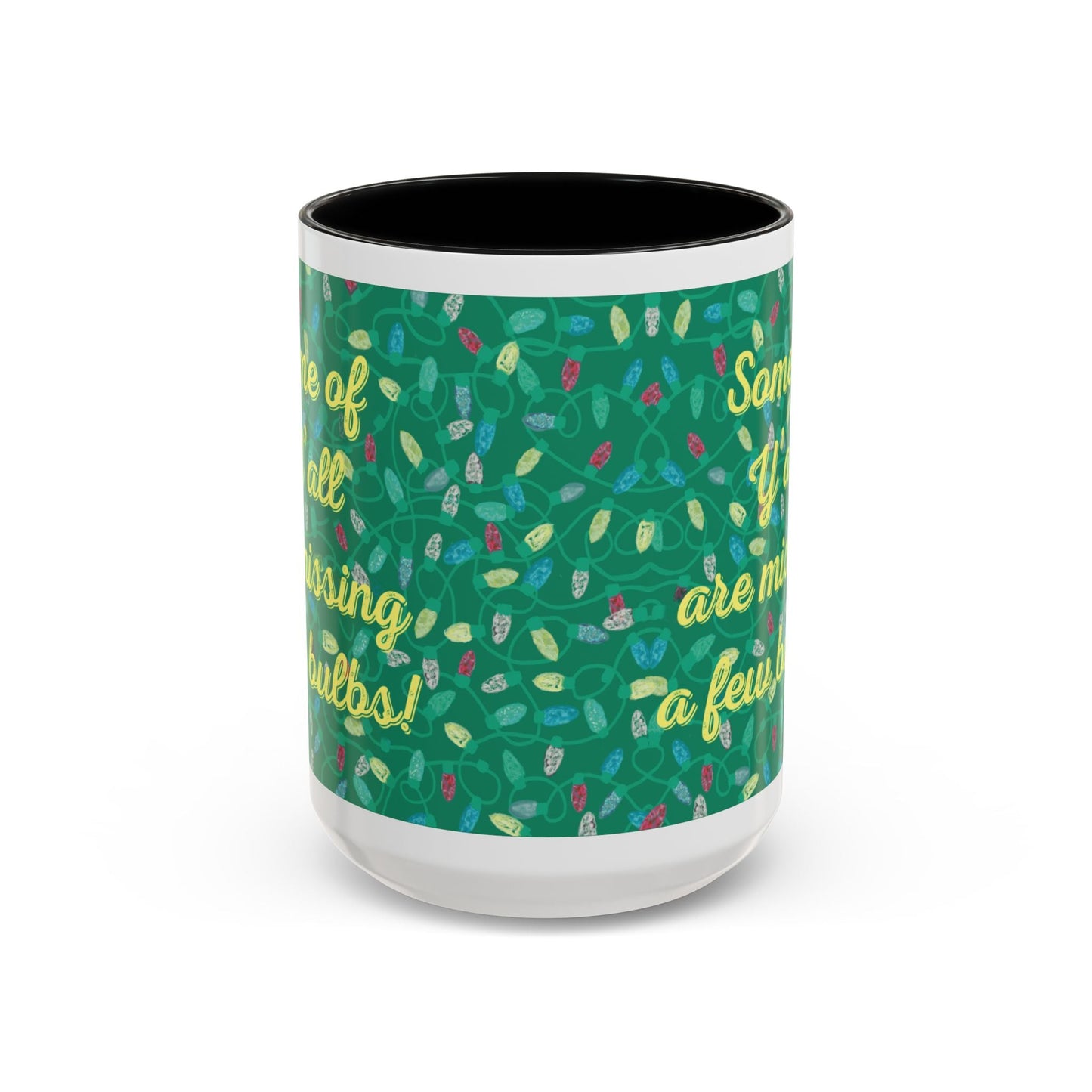 Missing Christmas Bulbs Accent Coffee Mug (11os & 15oz) - Blue Cava