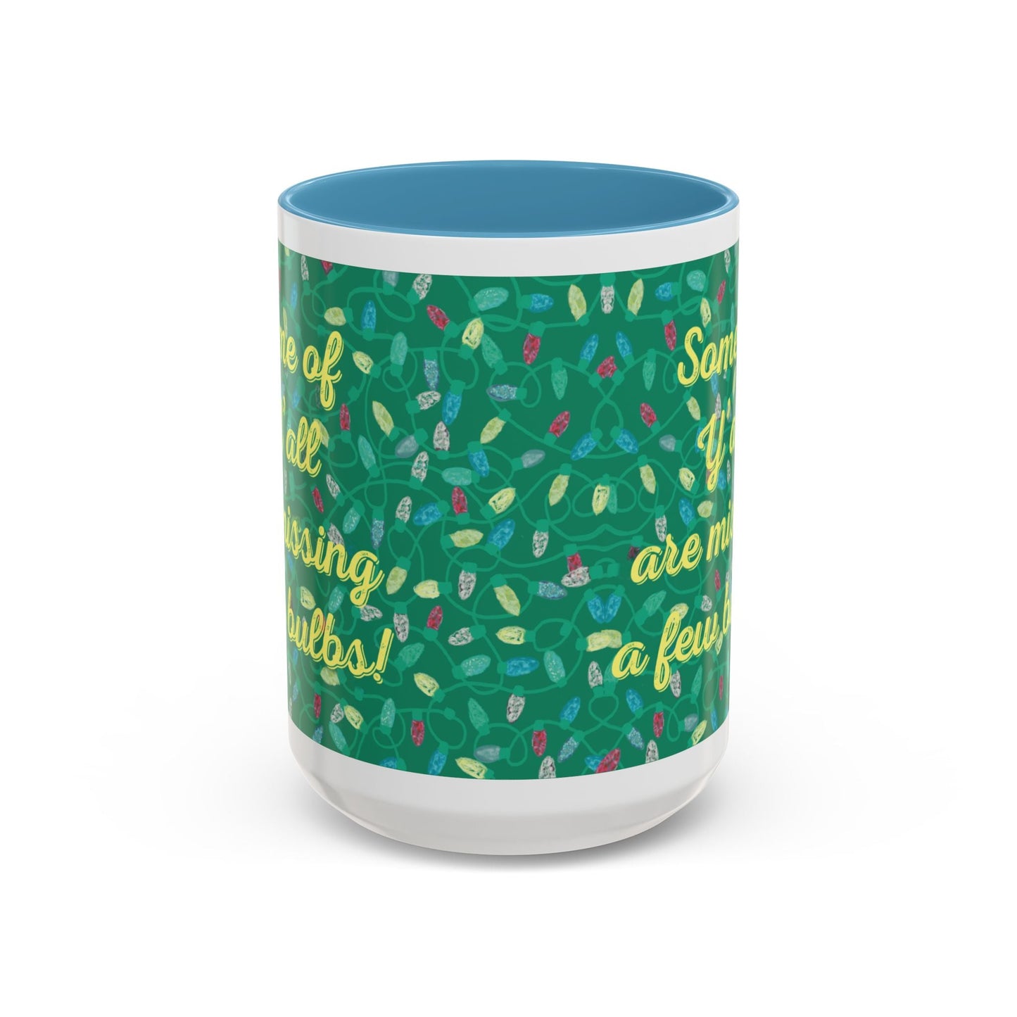Missing Christmas Bulbs Accent Coffee Mug (11os & 15oz) - Blue Cava