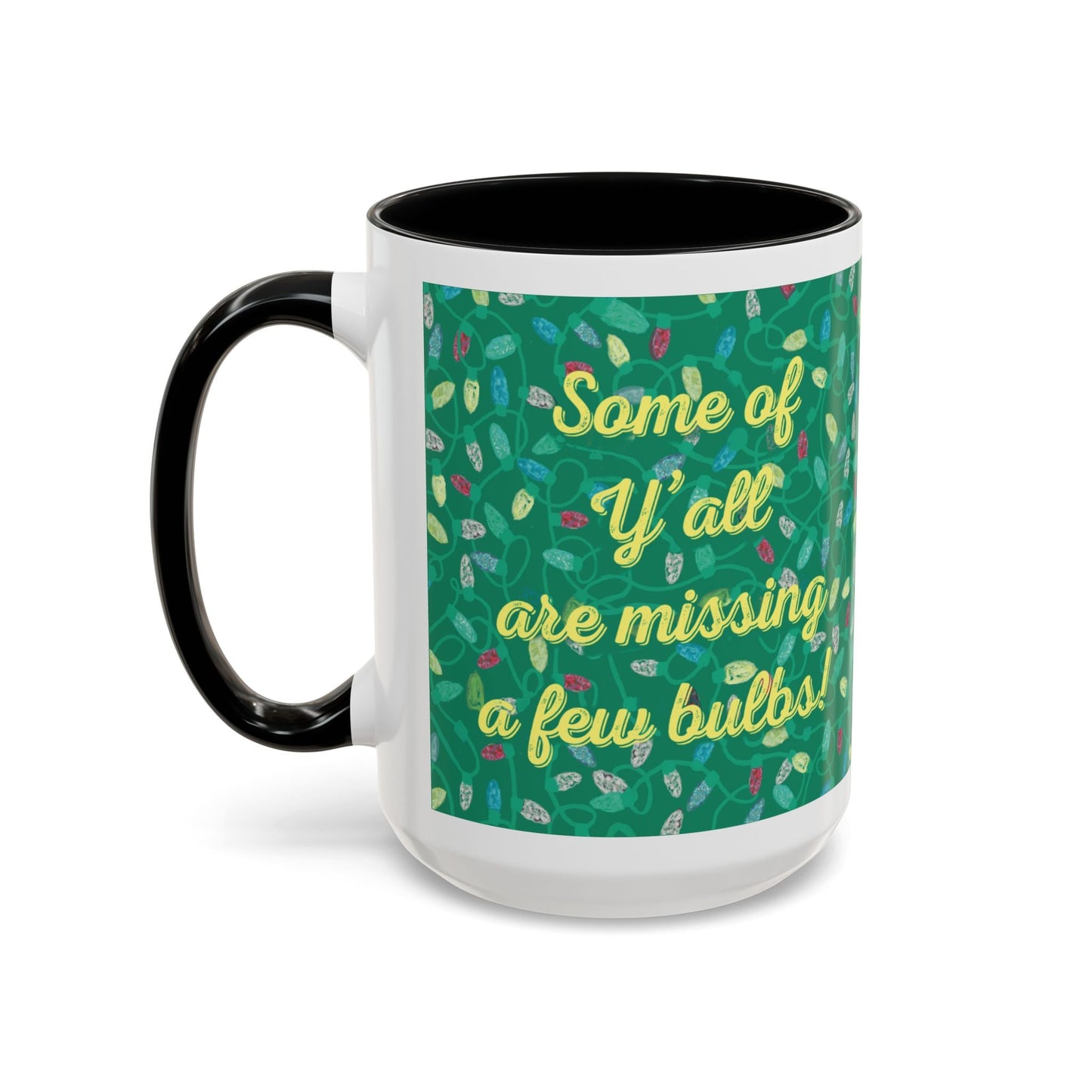 Missing Christmas Bulbs Accent Coffee Mug (11os & 15oz) - Blue Cava