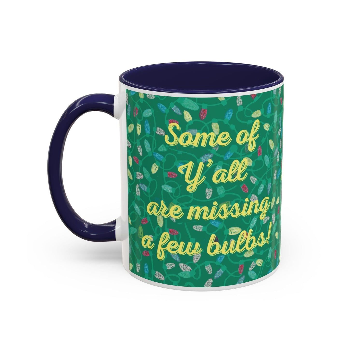Missing Christmas Bulbs Accent Coffee Mug (11os & 15oz) - Blue Cava