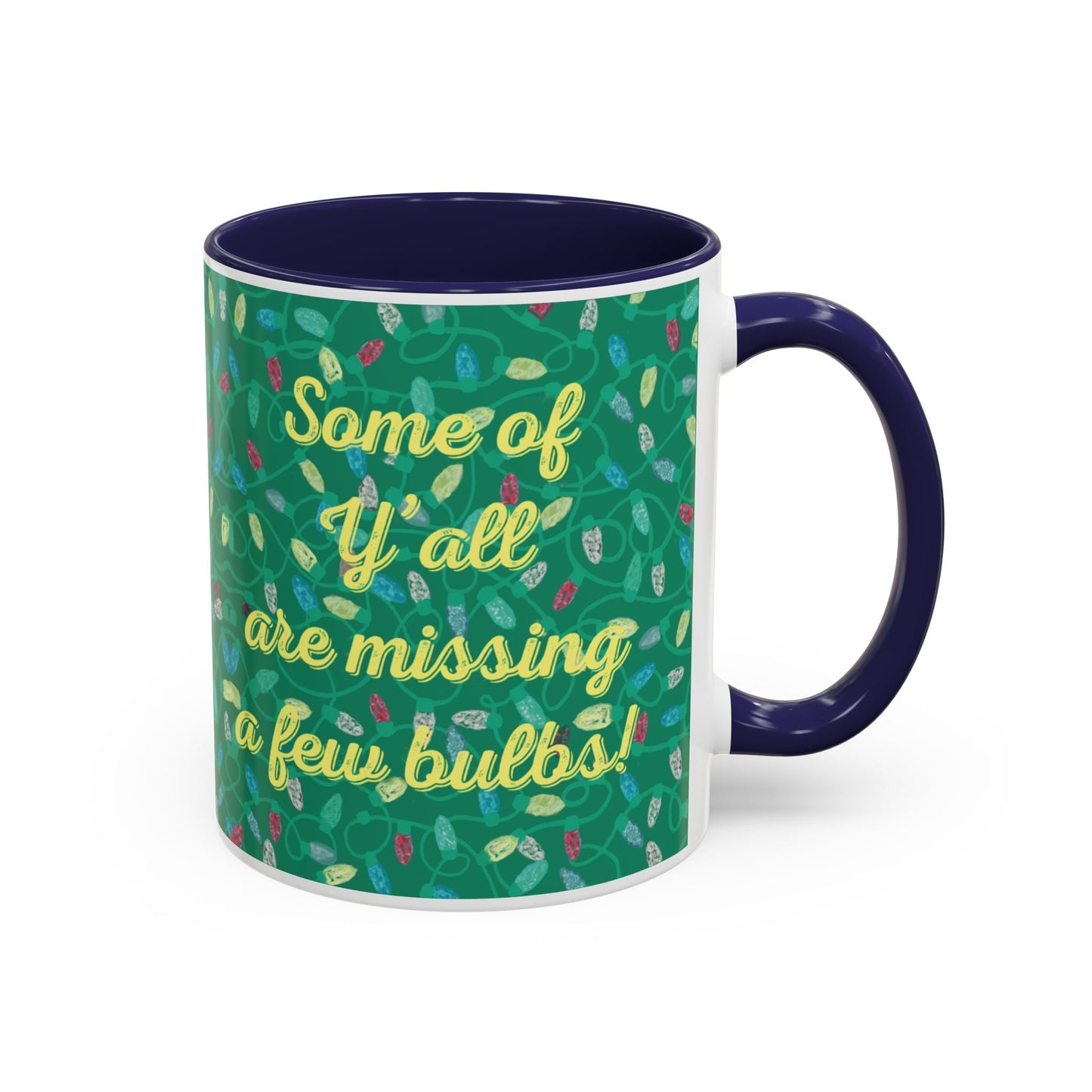 Missing Christmas Bulbs Accent Coffee Mug (11os & 15oz) - Blue Cava