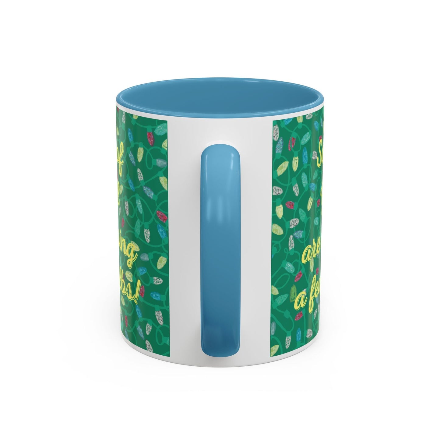 Missing Christmas Bulbs Accent Coffee Mug (11os & 15oz) - Blue Cava