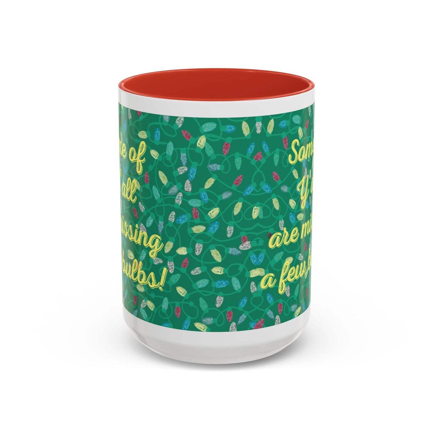 Missing Christmas Bulbs Accent Coffee Mug (11os & 15oz) - Blue Cava
