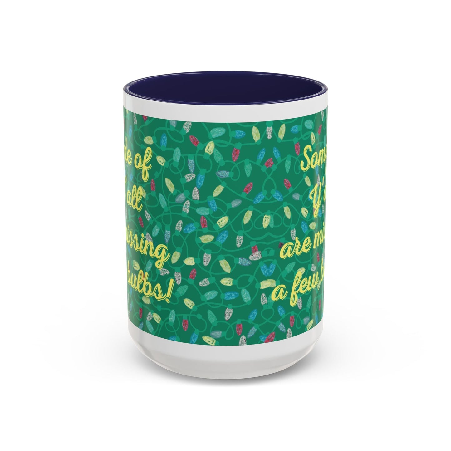 Missing Christmas Bulbs Accent Coffee Mug (11os & 15oz) - Blue Cava