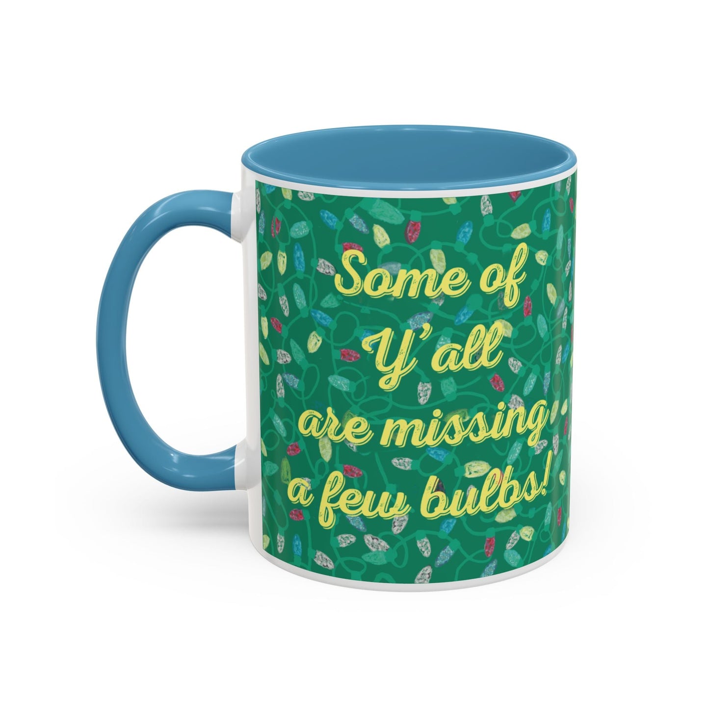 Missing Christmas Bulbs Accent Coffee Mug (11os & 15oz) - Blue Cava