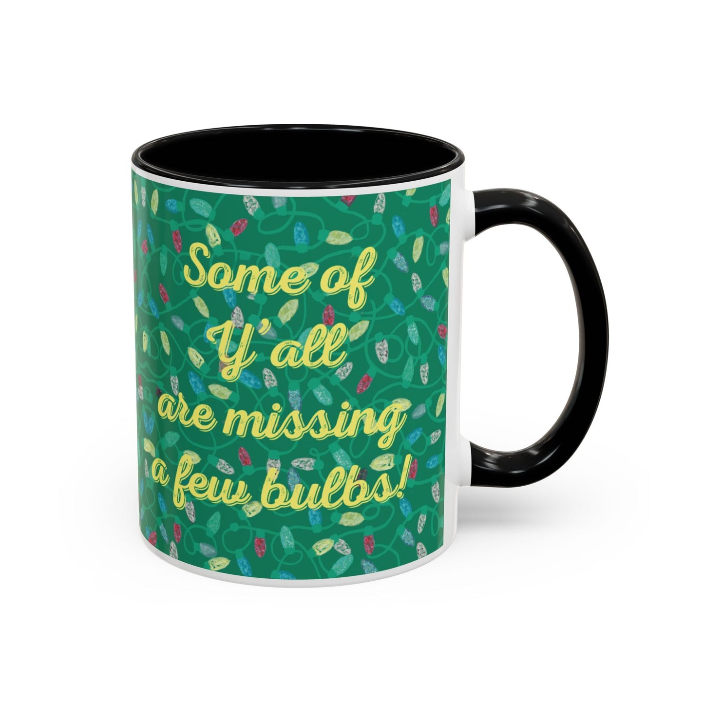Missing Christmas Bulbs Accent Coffee Mug (11os & 15oz) - Blue Cava