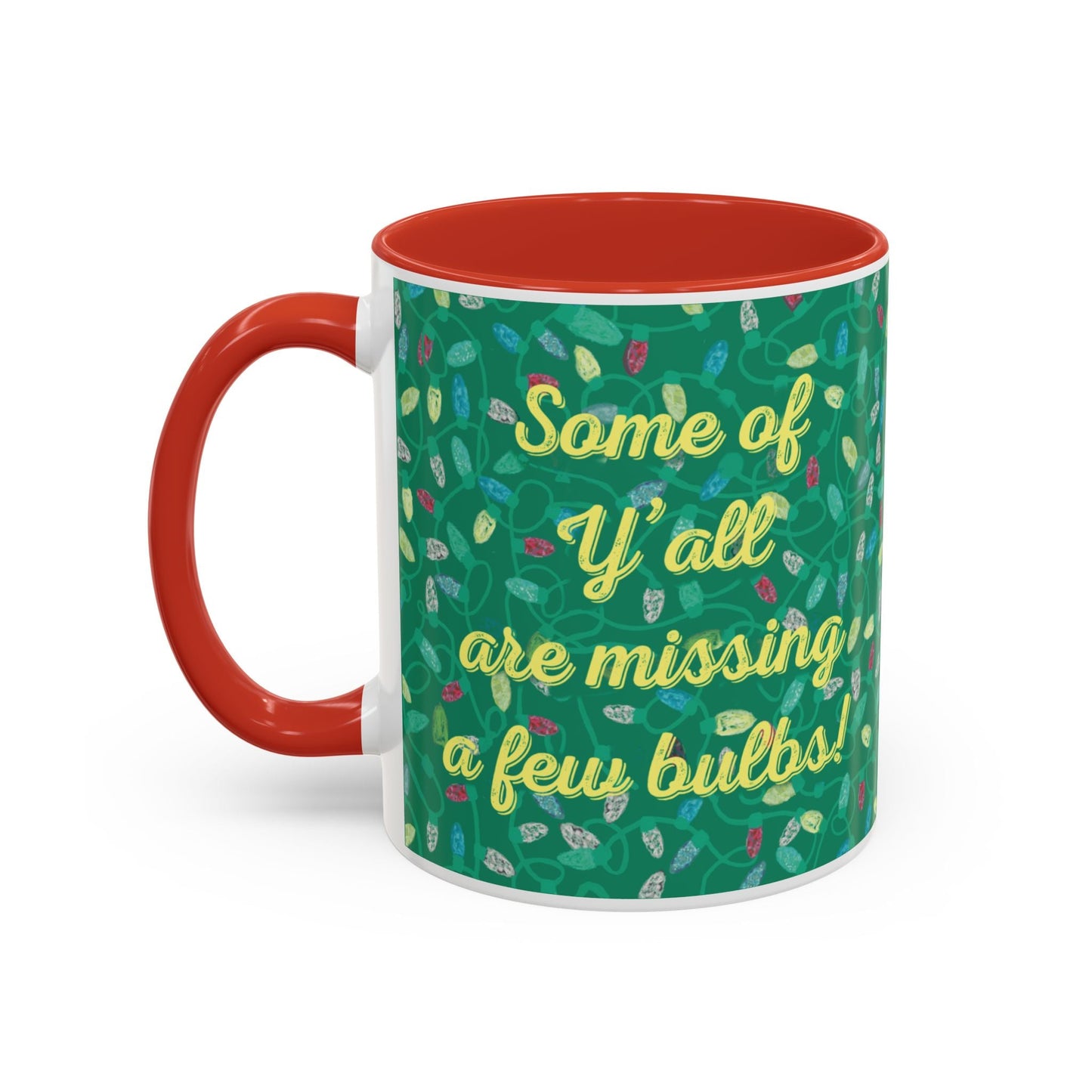 Missing Christmas Bulbs Accent Coffee Mug (11os & 15oz) - Blue Cava