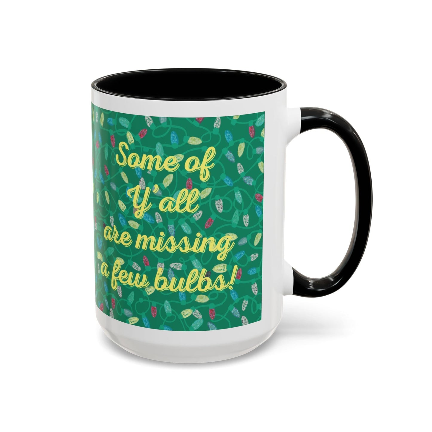 Missing Christmas Bulbs Accent Coffee Mug (11os & 15oz) - Blue Cava