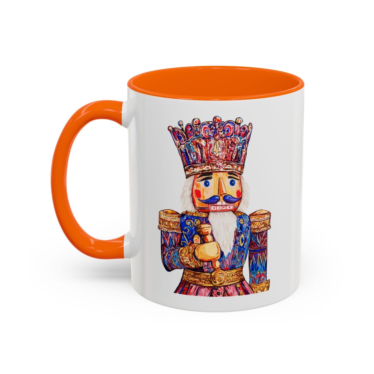 Nutcracker Two Tone Ceramic Coffee Mug - Festive Drinkware - Blue Cava