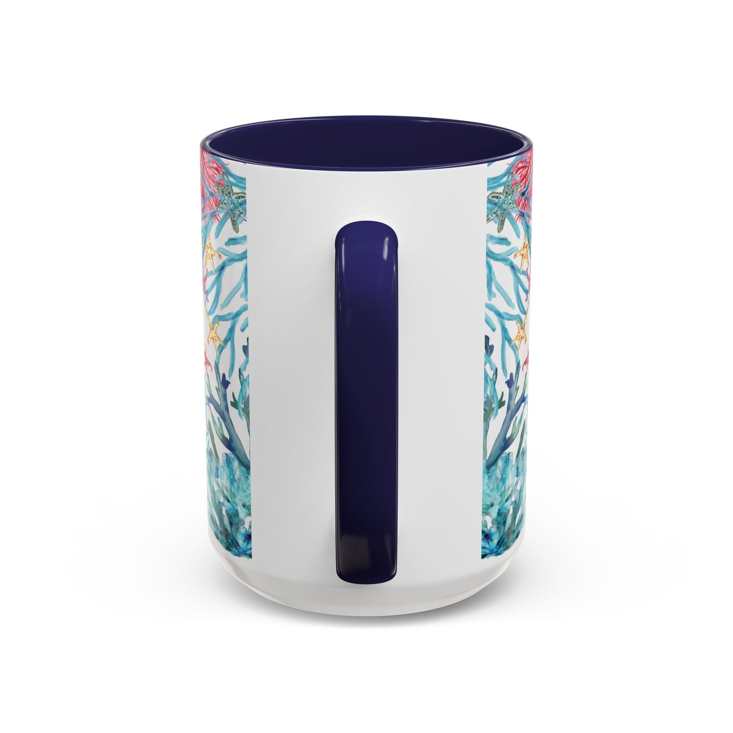 Ocean - Inspired Two Tone Ceramic Mug - 11 oz & 15 oz - Blue Cava