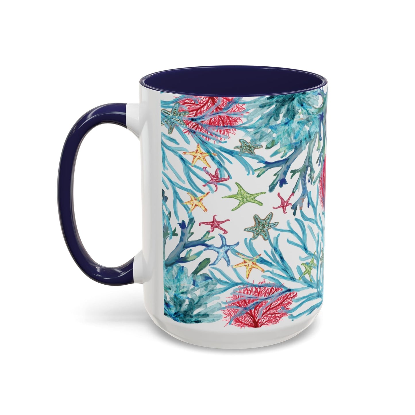 Ocean - Inspired Two Tone Ceramic Mug - 11 oz & 15 oz - Blue Cava