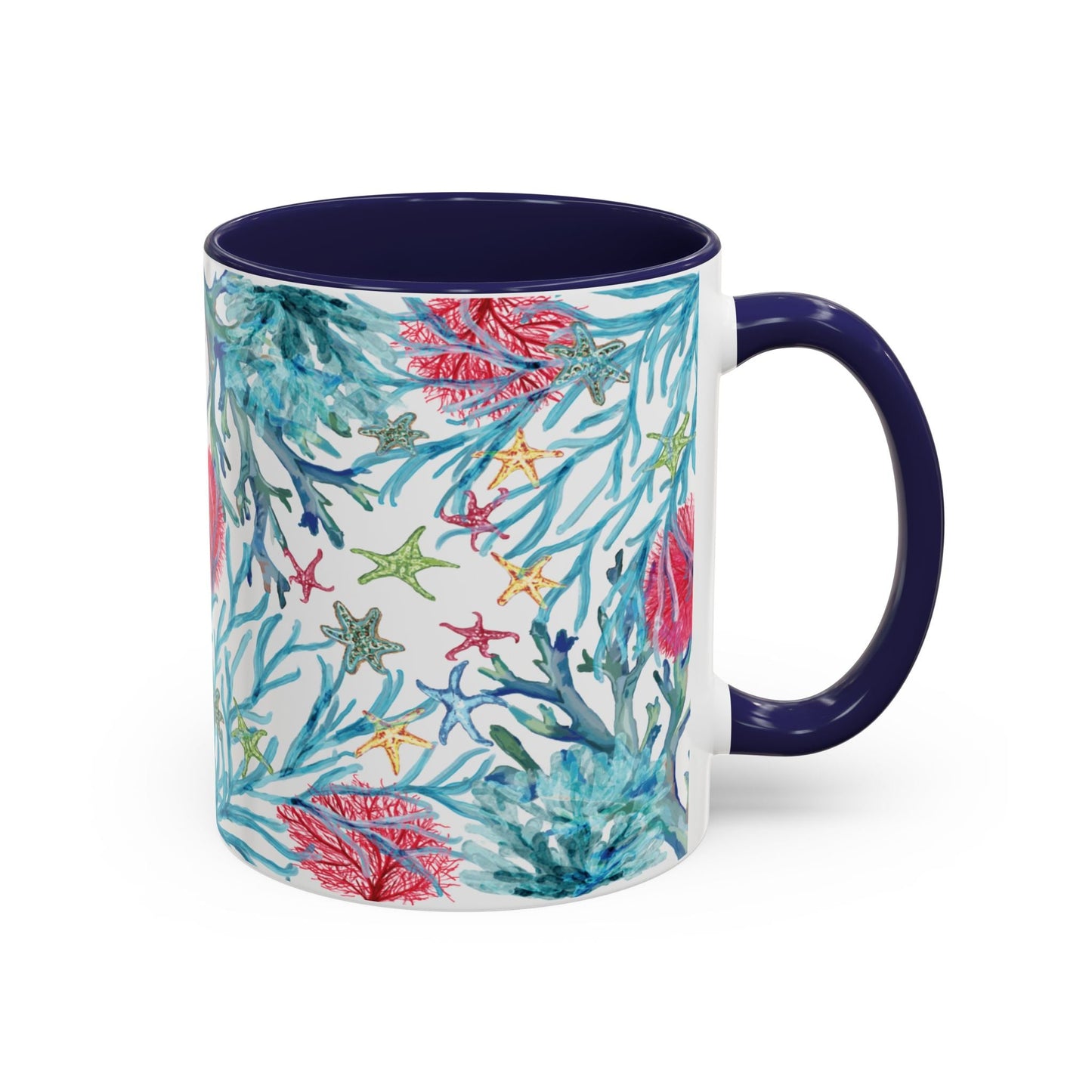 Ocean - Inspired Two Tone Ceramic Mug - 11 oz & 15 oz - Blue Cava