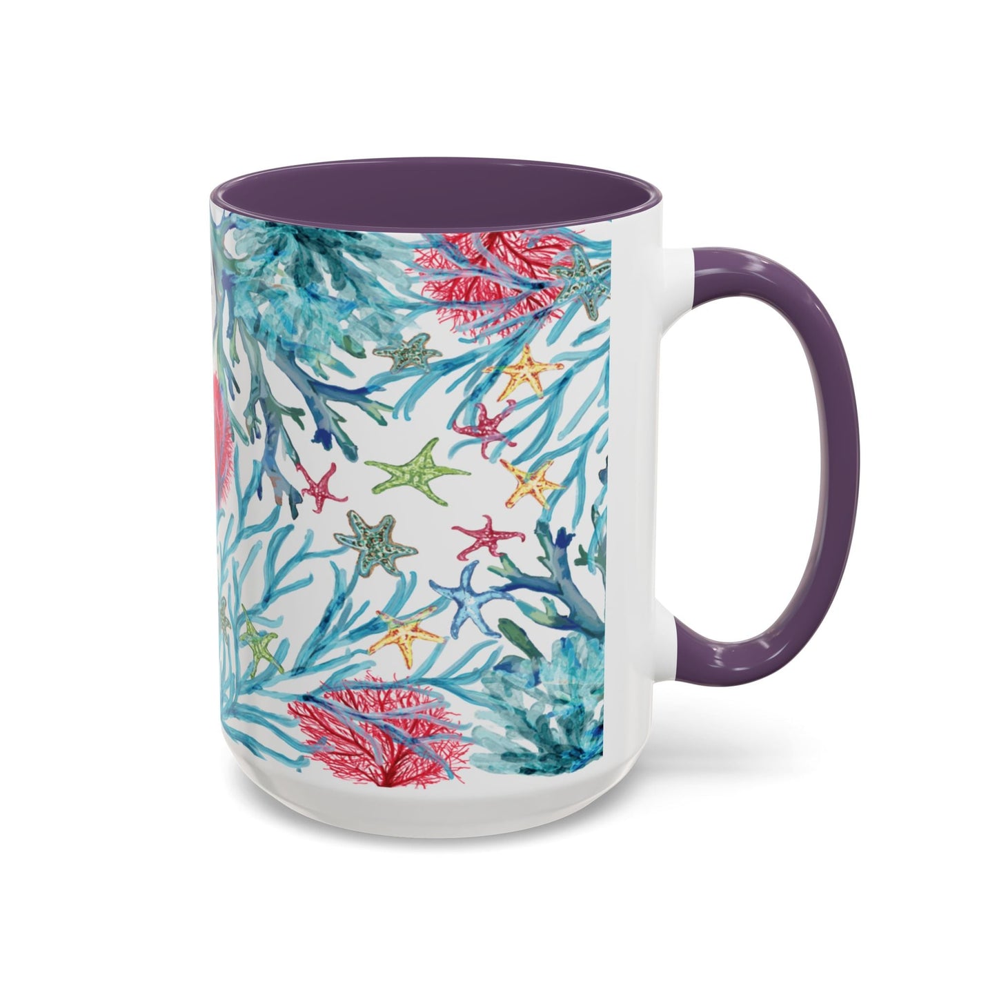 Ocean - Inspired Two Tone Ceramic Mug - 11 oz & 15 oz - Blue Cava