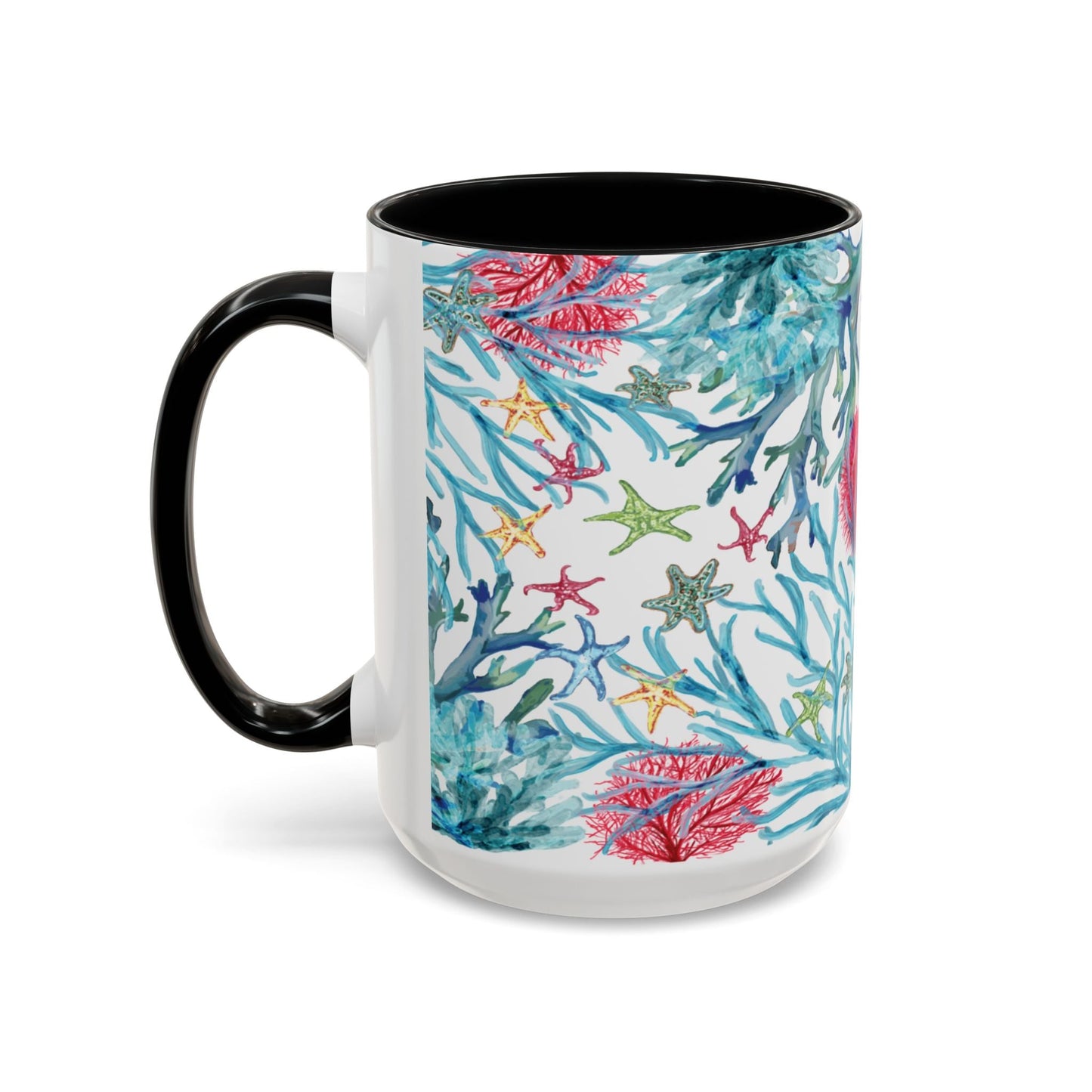 Ocean - Inspired Two Tone Ceramic Mug - 11 oz & 15 oz - Blue Cava
