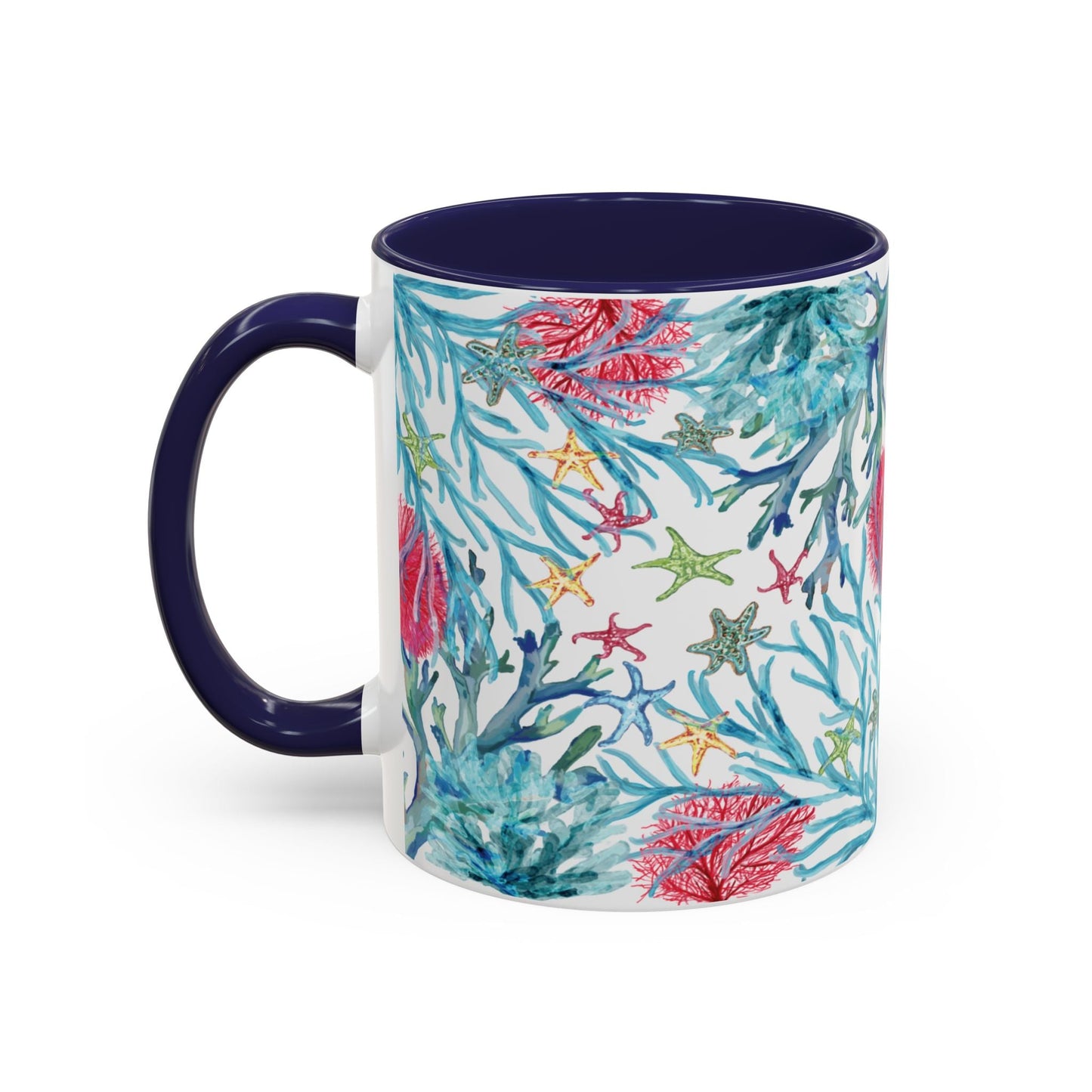 Ocean - Inspired Two Tone Ceramic Mug - 11 oz & 15 oz - Blue Cava