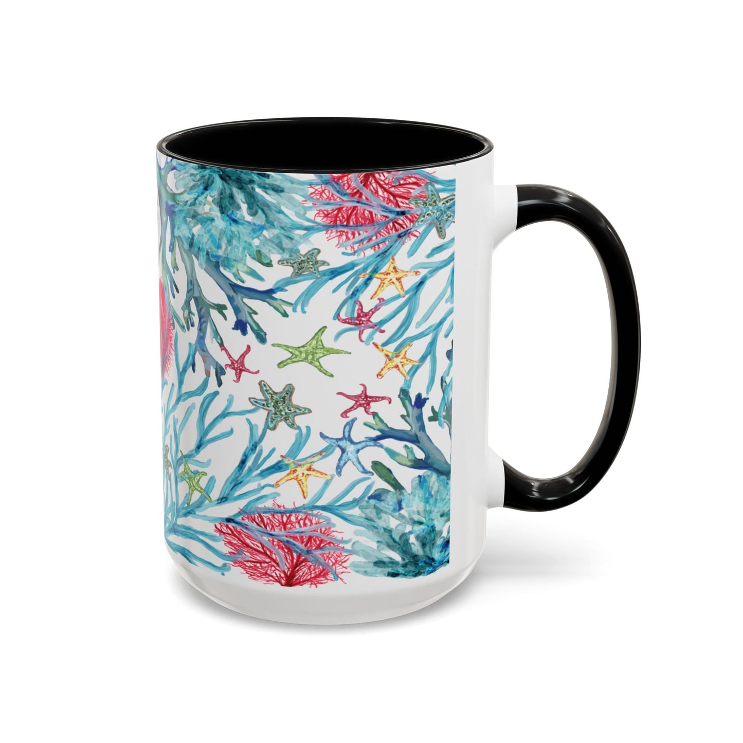 Ocean - Inspired Two Tone Ceramic Mug - 11 oz & 15 oz - Blue Cava