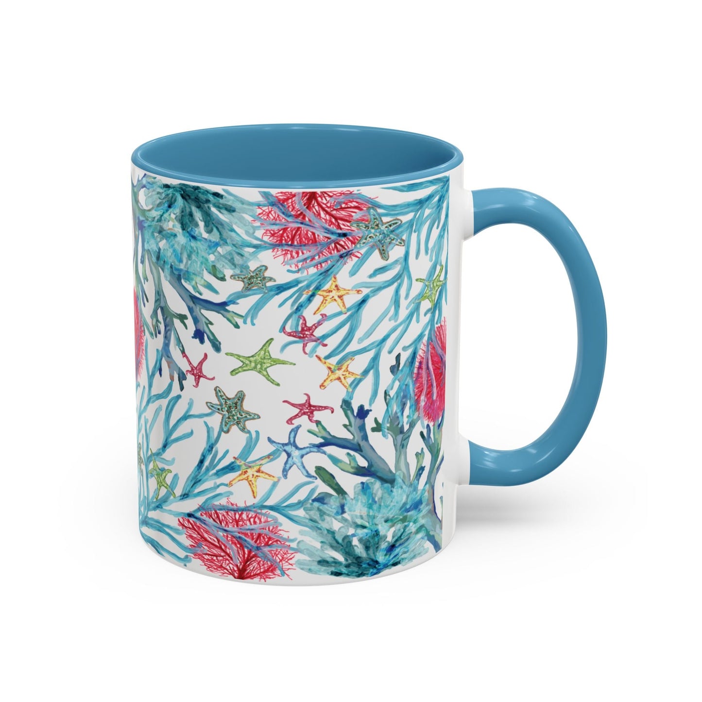 Ocean - Inspired Two Tone Ceramic Mug - 11 oz & 15 oz - Blue Cava