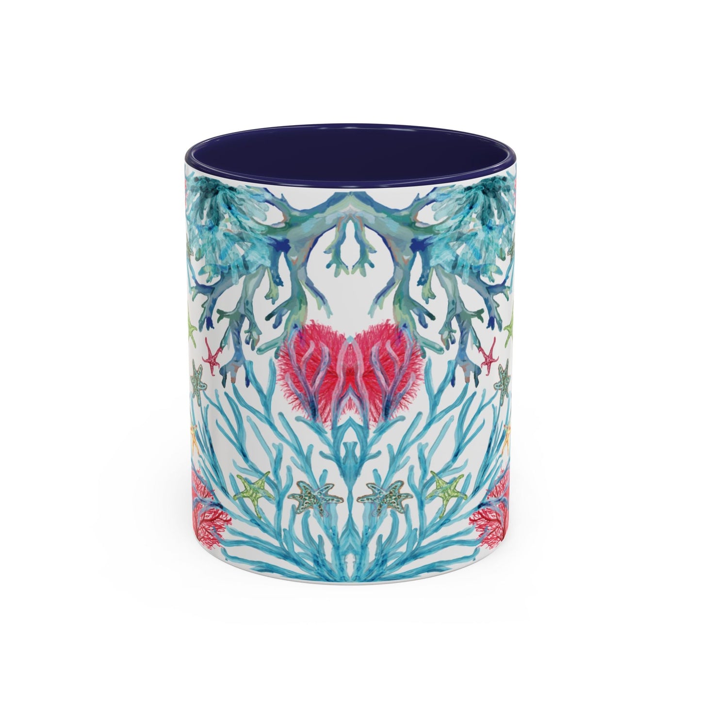 Ocean - Inspired Two Tone Ceramic Mug - 11 oz & 15 oz - Blue Cava