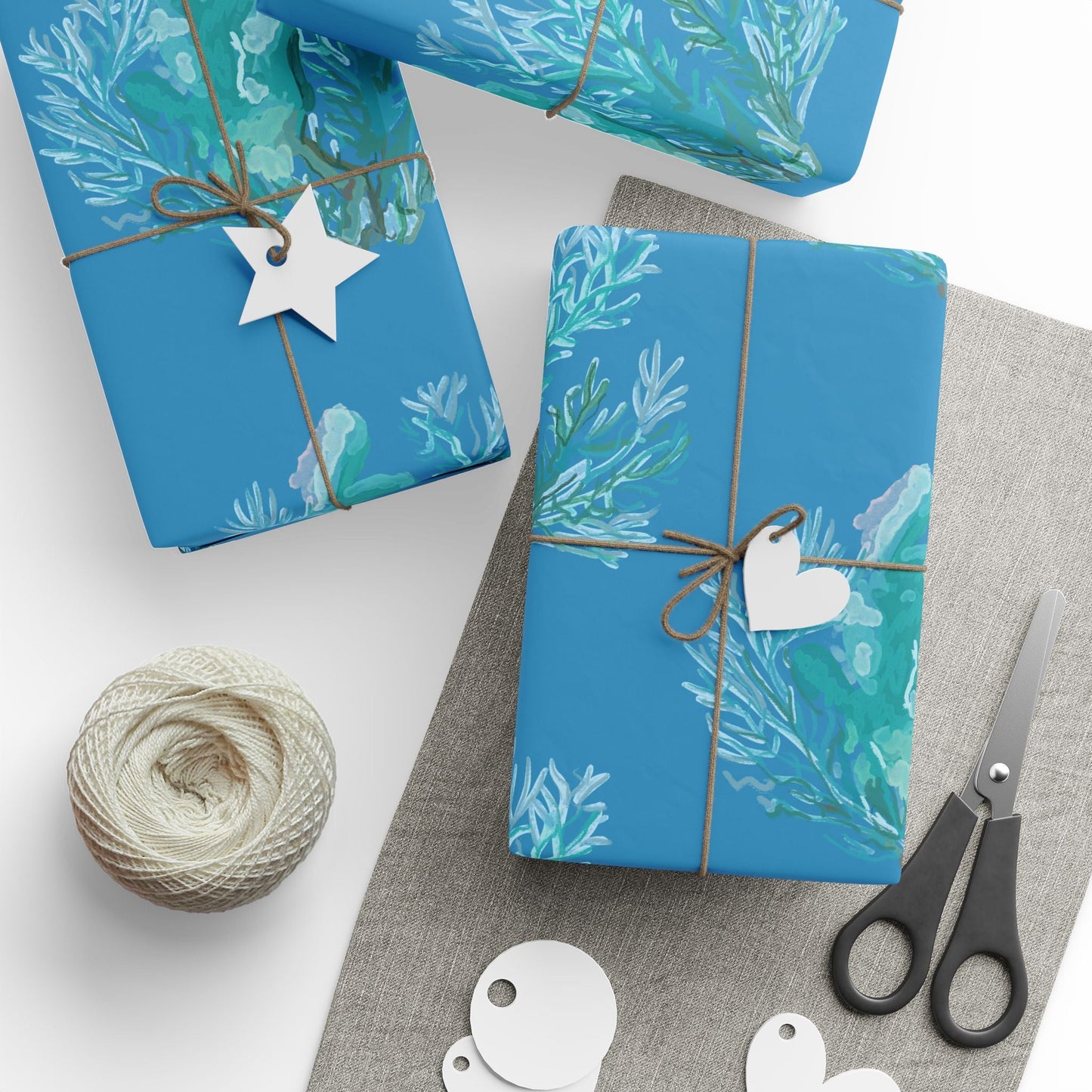 Ocean - Inspired Wrapping Paper for Eco - Friendly Gifts - Blue Cava