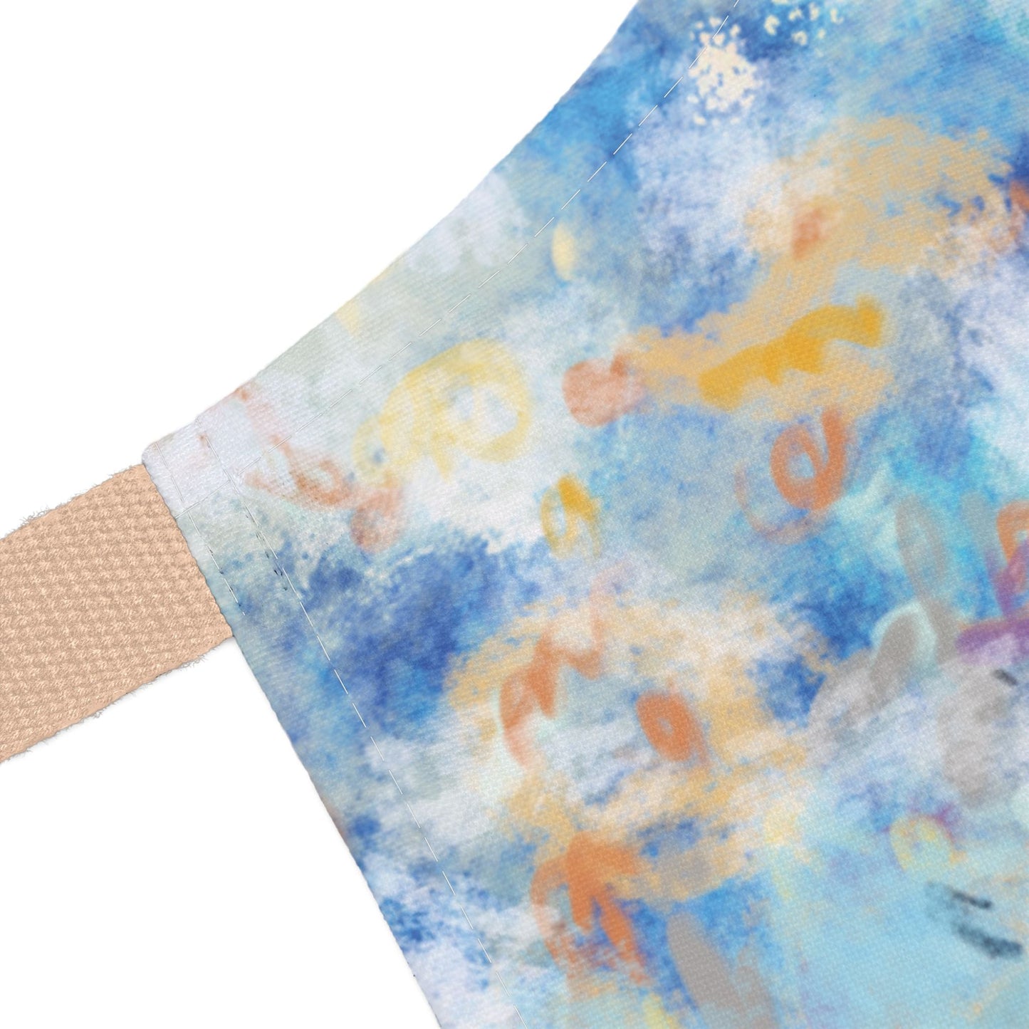 Ocean Wave Art Aprons with Color Straps - Perfect for Chefs and Home Cooks - Blue Cava