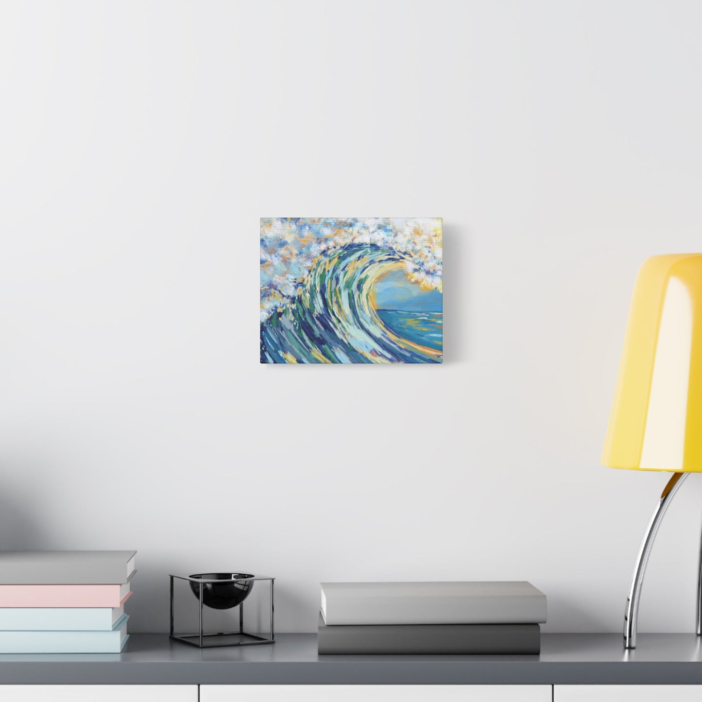 Ocean Wave Art Canvas Print - Stretched 1.25" Depth - Blue Cava