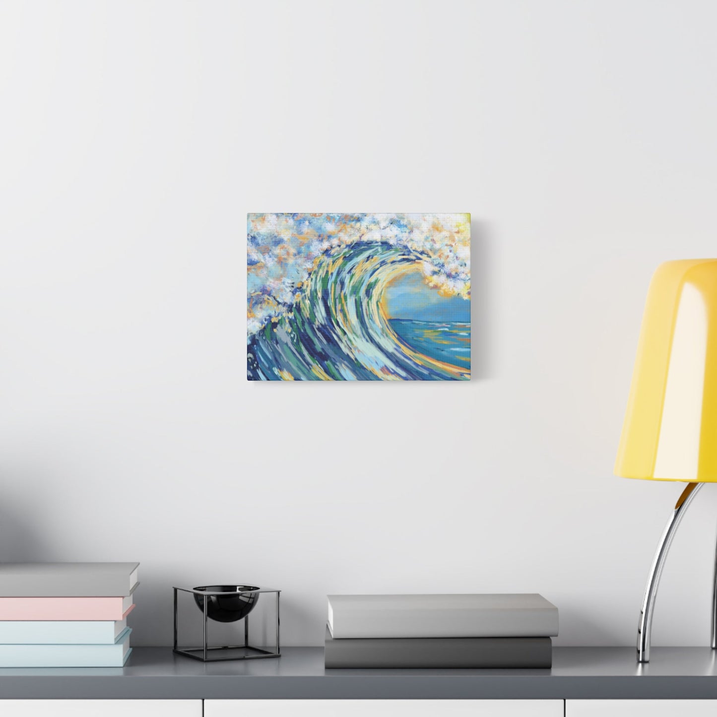 Ocean Wave Art Canvas Print - Stretched 1.25" Depth - Blue Cava