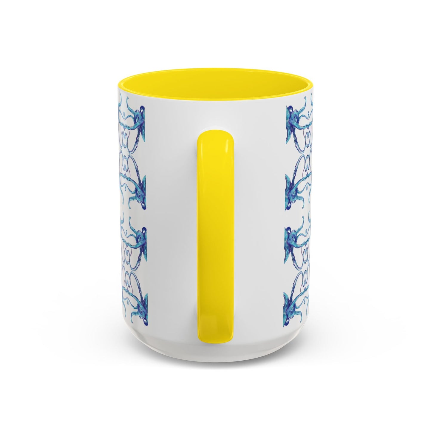 Octopus Two - Tone Ceramic Mugs - 11 oz & 15 oz - Blue Cava
