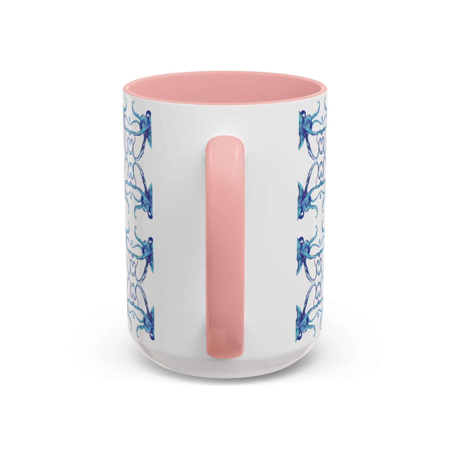 Octopus Two - Tone Ceramic Mugs - 11 oz & 15 oz - Blue Cava