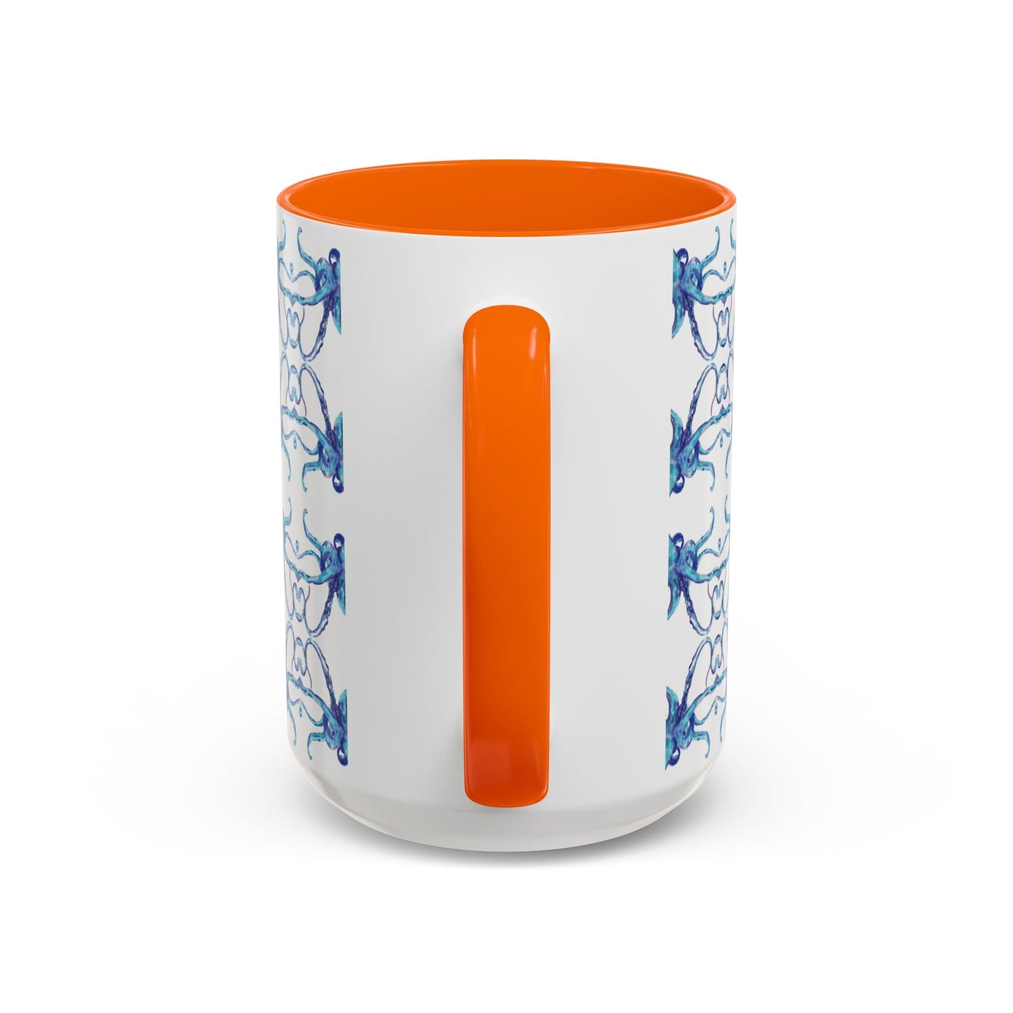 Octopus Two - Tone Ceramic Mugs - 11 oz & 15 oz - Blue Cava