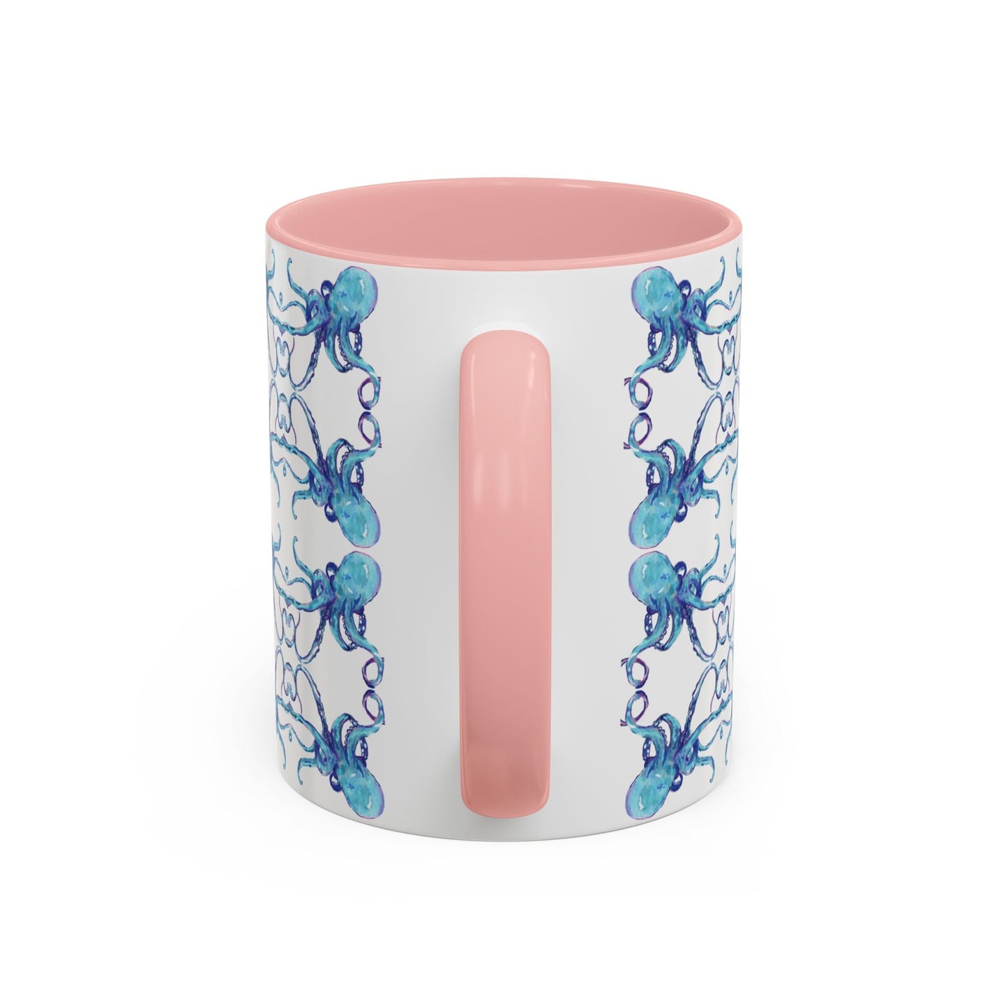 Octopus Two - Tone Ceramic Mugs - 11 oz & 15 oz - Blue Cava