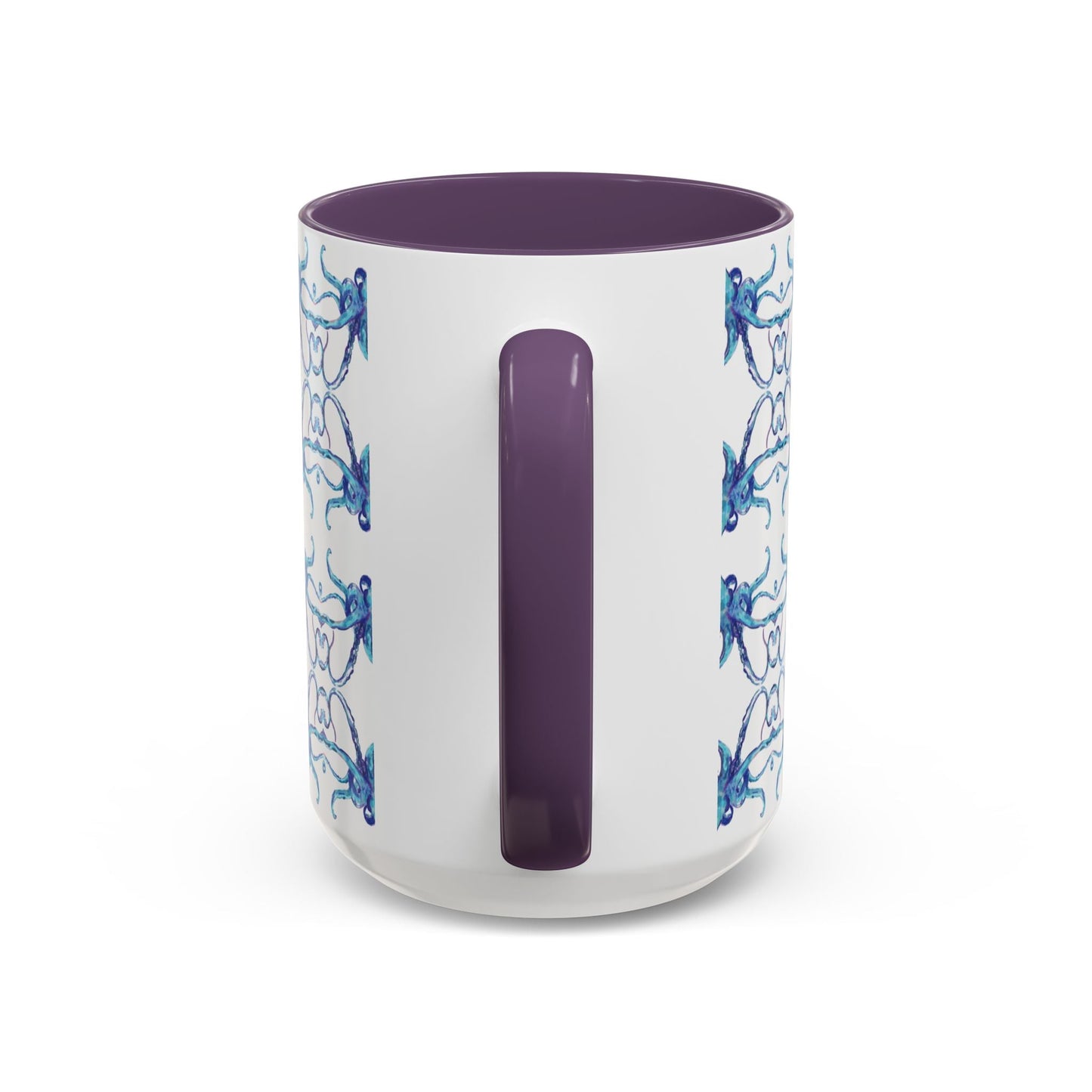 Octopus Two - Tone Ceramic Mugs - 11 oz & 15 oz - Blue Cava