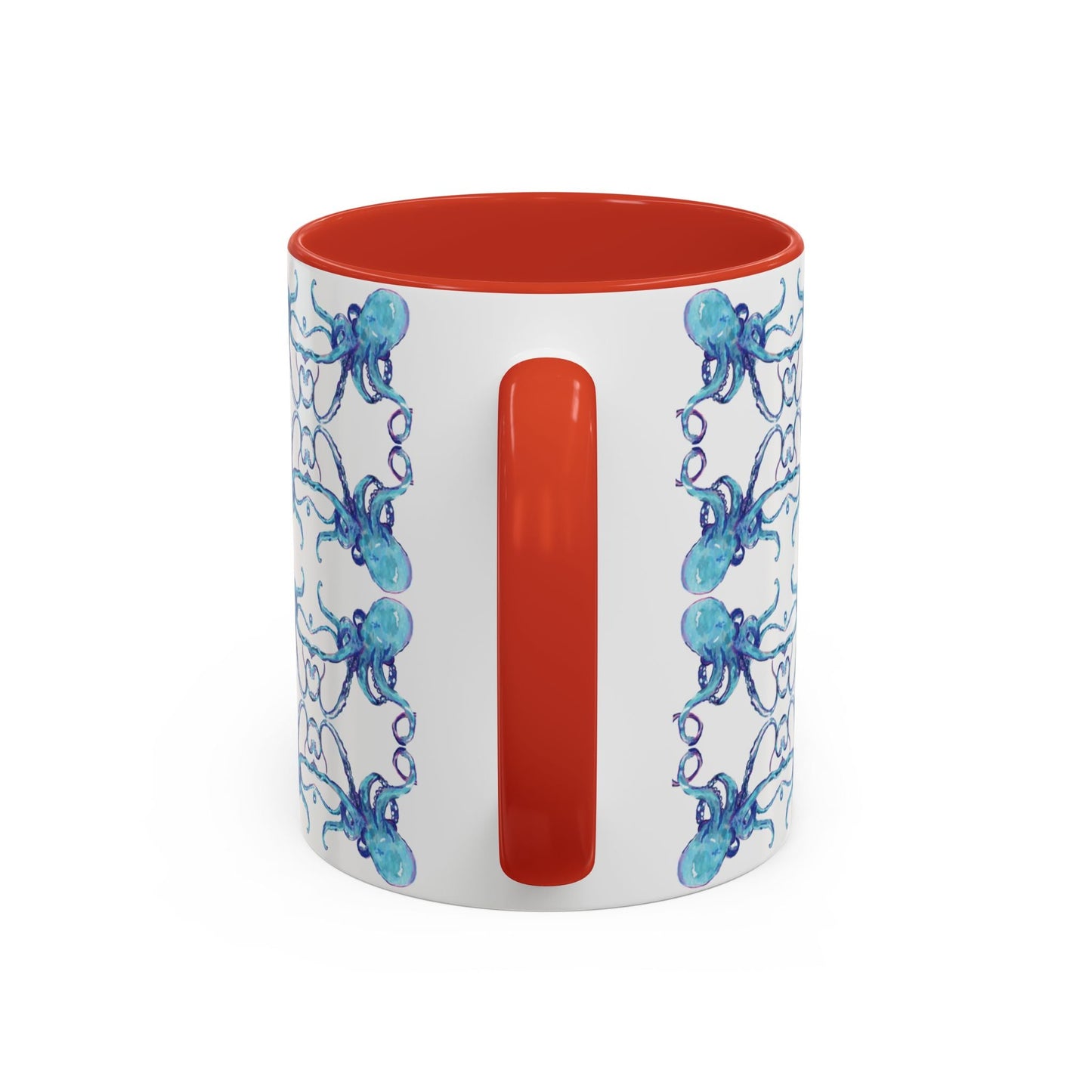 Octopus Two - Tone Ceramic Mugs - 11 oz & 15 oz - Blue Cava