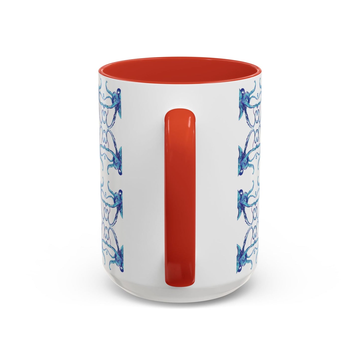 Octopus Two - Tone Ceramic Mugs - 11 oz & 15 oz - Blue Cava