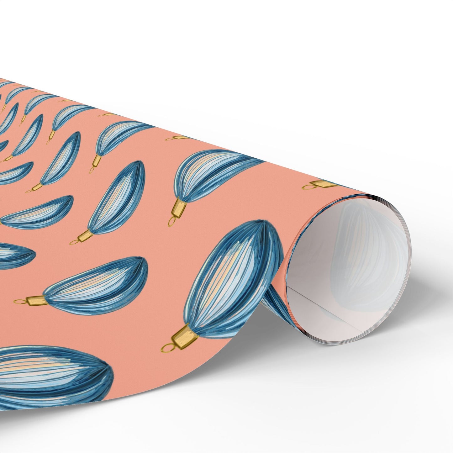 Ornament Striped Wrapping Papers - Blue Cava