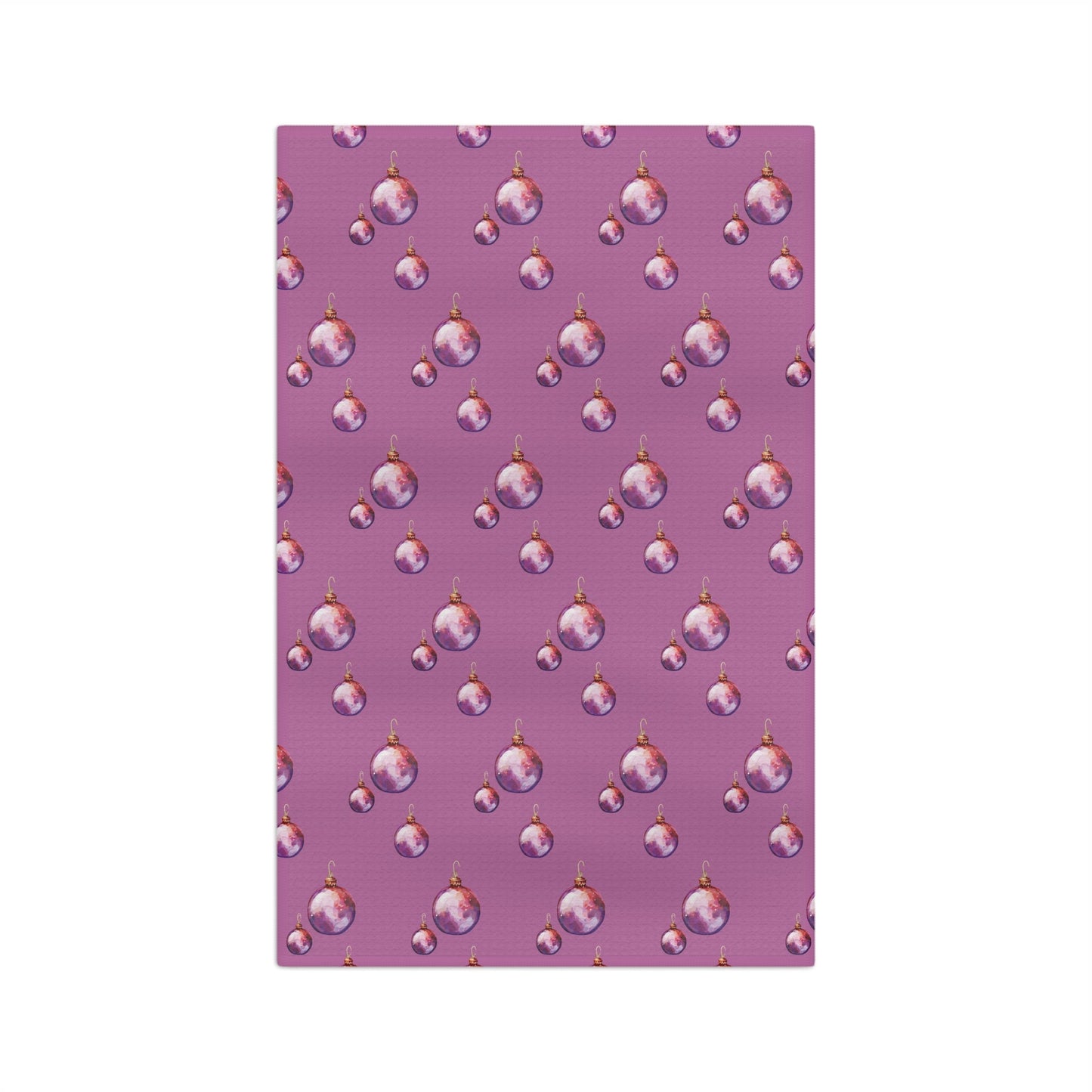 Ornate Christmas Ornament Microfiber Waffle Towel - Blue Cava