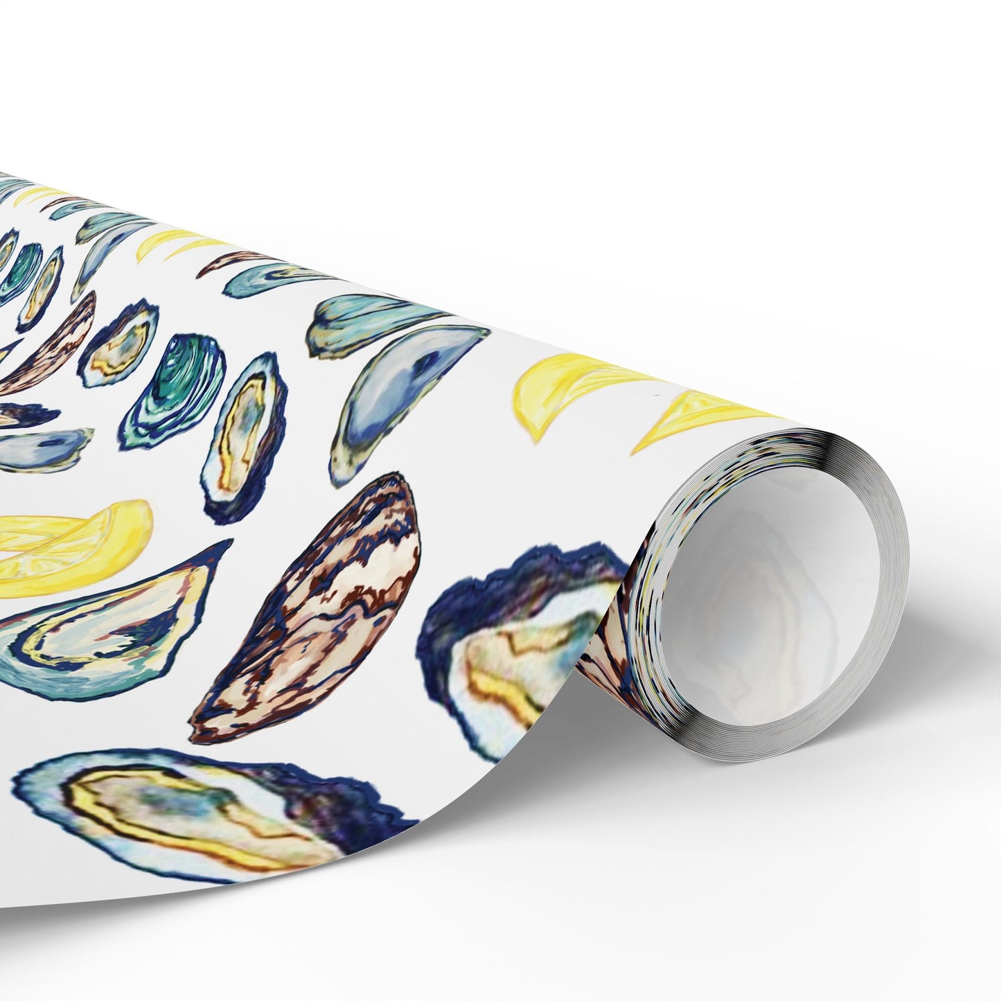 Oyster - Inspired Wrapping Paper | Eco - Friendly Gift Wrap - Blue Cava