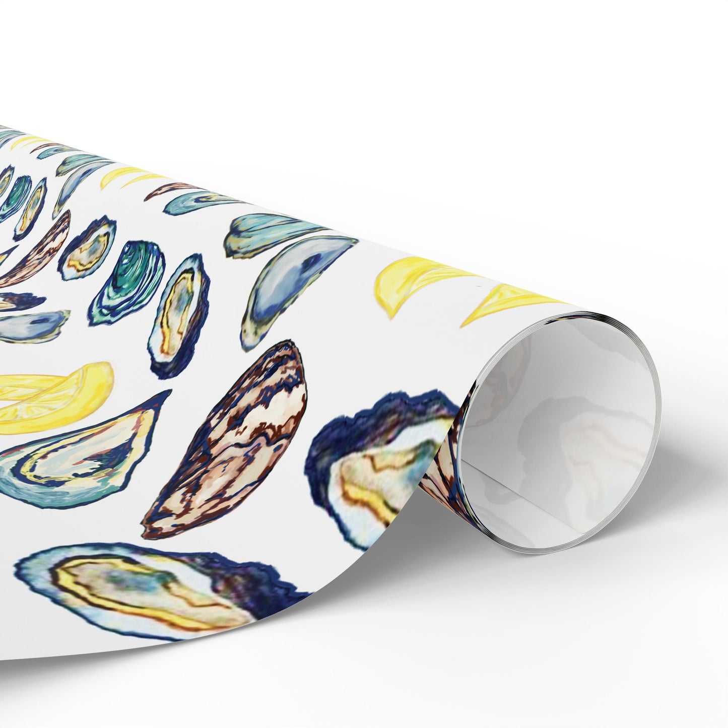 Oyster - Inspired Wrapping Paper | Eco - Friendly Gift Wrap - Blue Cava