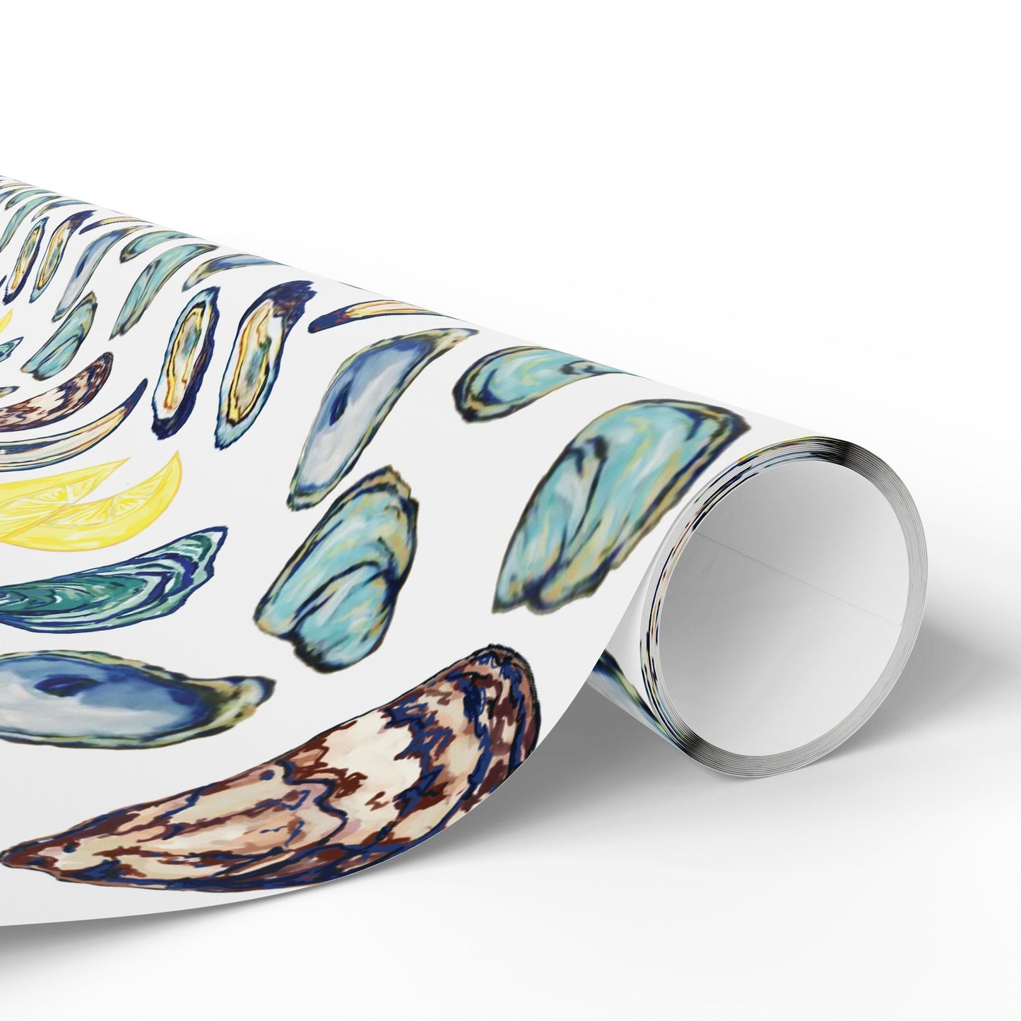 Oyster - Inspired Wrapping Paper | Eco - Friendly Gift Wrap - Blue Cava