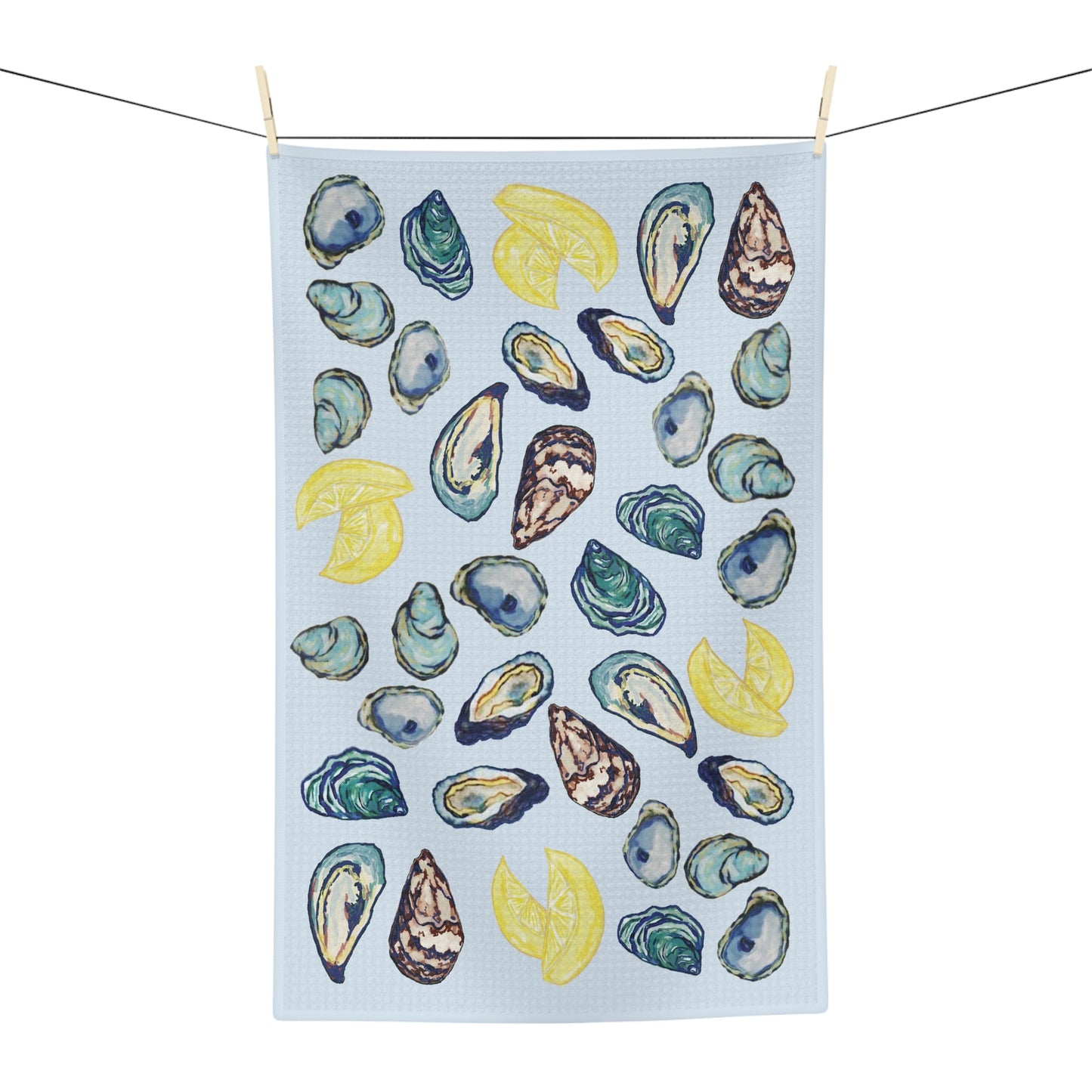Oyster Microfiber Waffle Towel - Blue Cava